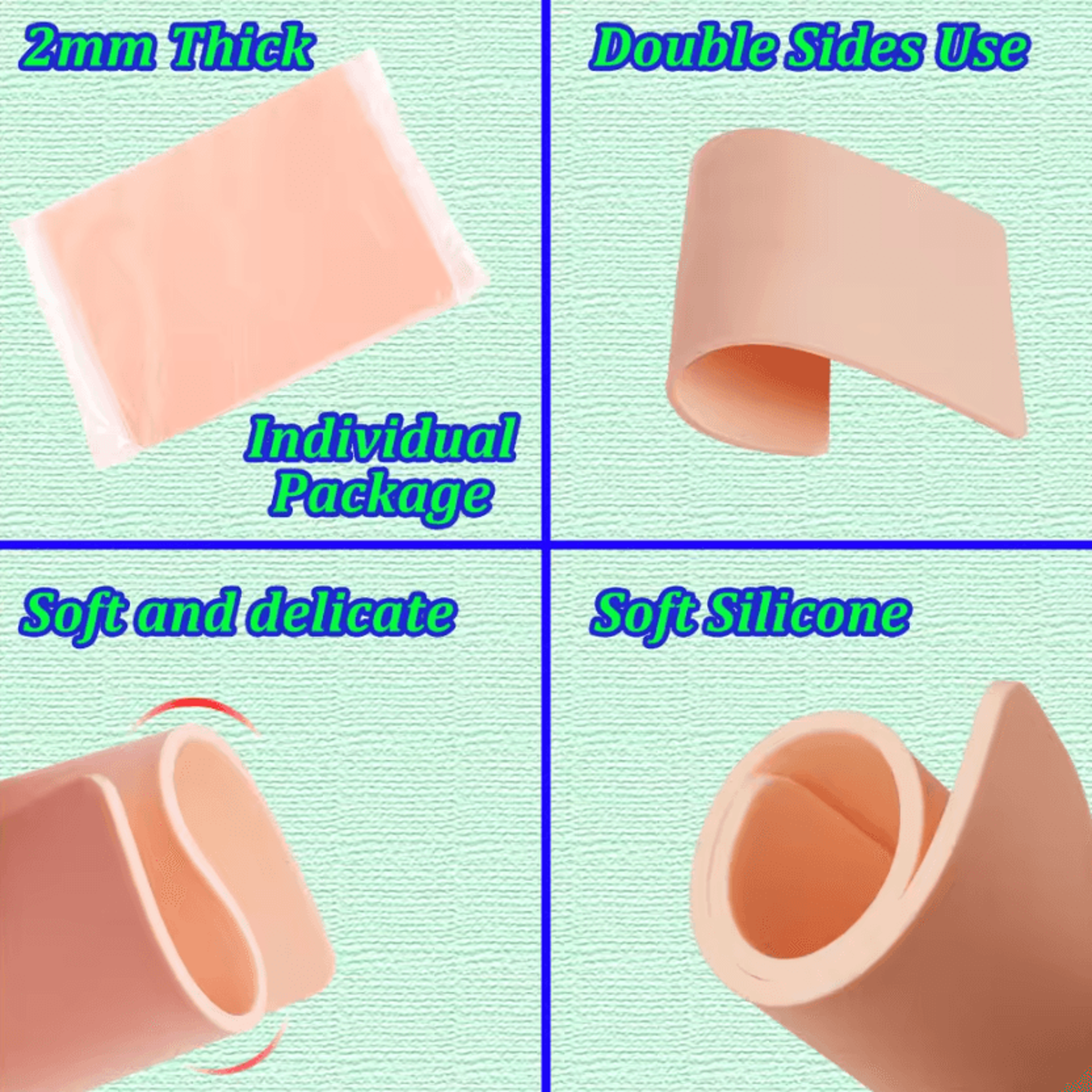 InkSculpt Pro 2mm DoubleSided Silicone Tattoo Practice Skin For Tattoo And PMU Training 3