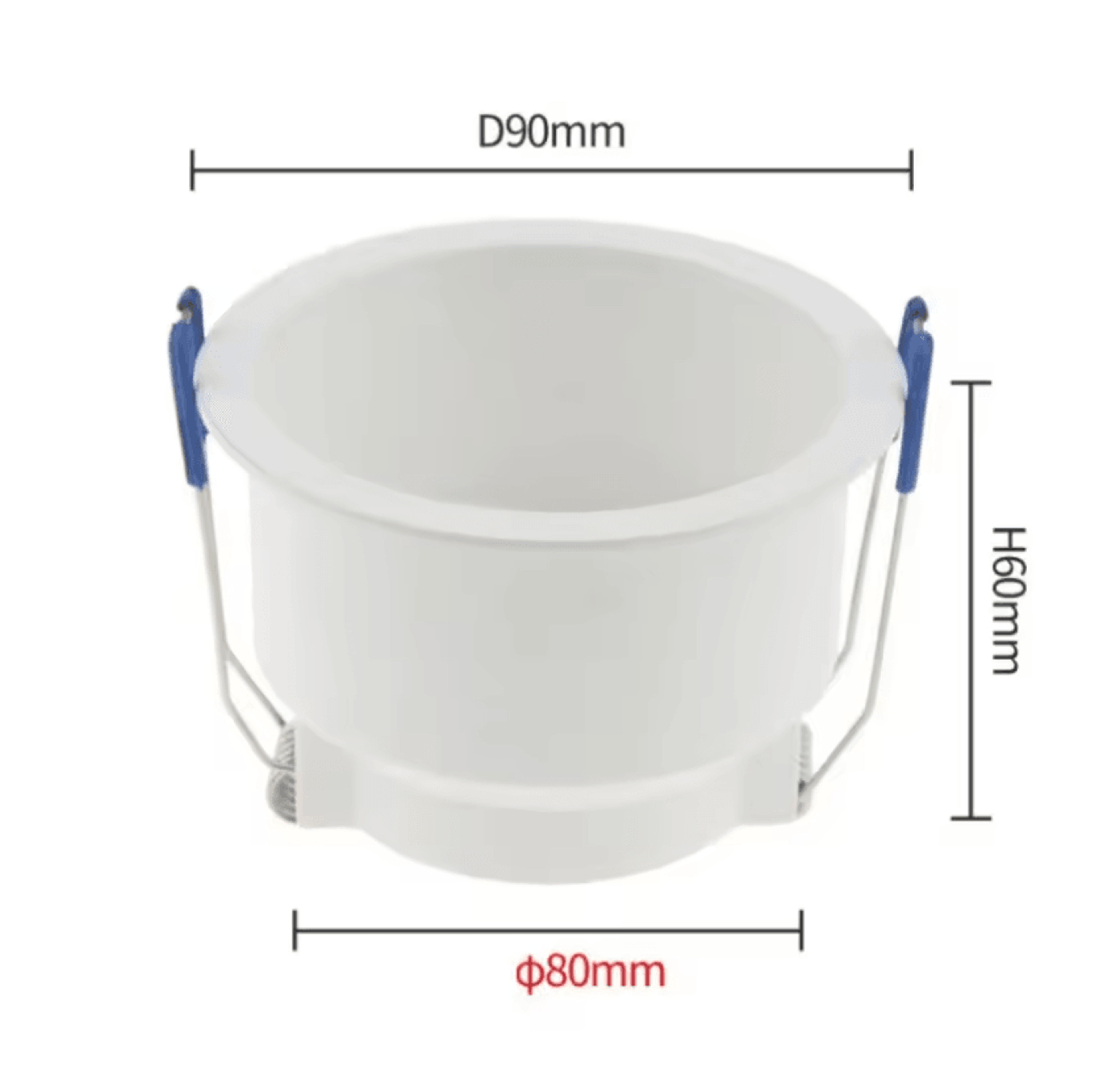 JOYINLED Anti Glare GU10 Recessed Downlight Frame Zinc Alloy Ceiling Spotlight Housing 80mm Cutout 1