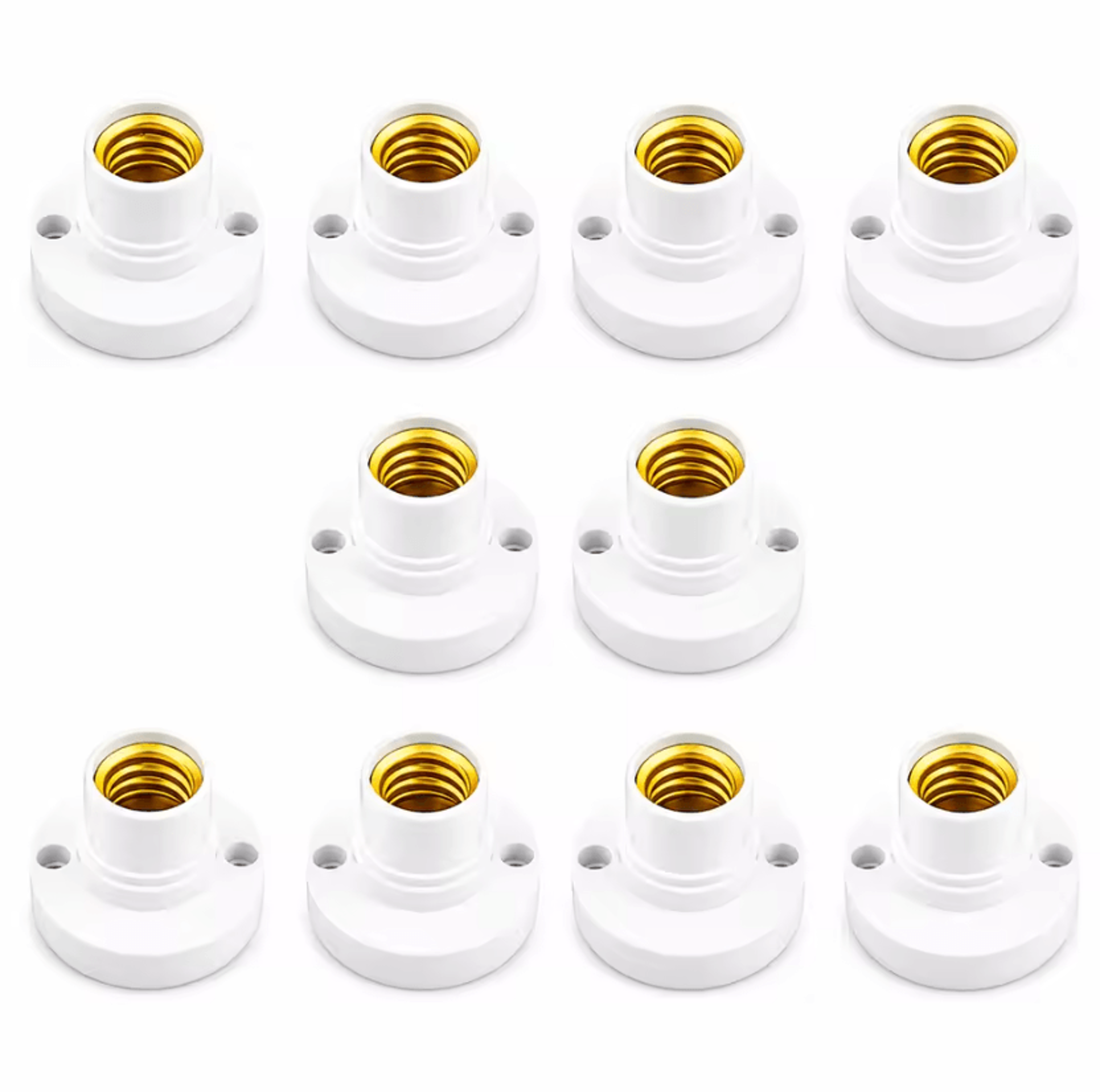 E14 Plastic Light Bulb Screw Socket Holder 1020PCS Round Lamp Base Fitting For Lighting Repairs 3