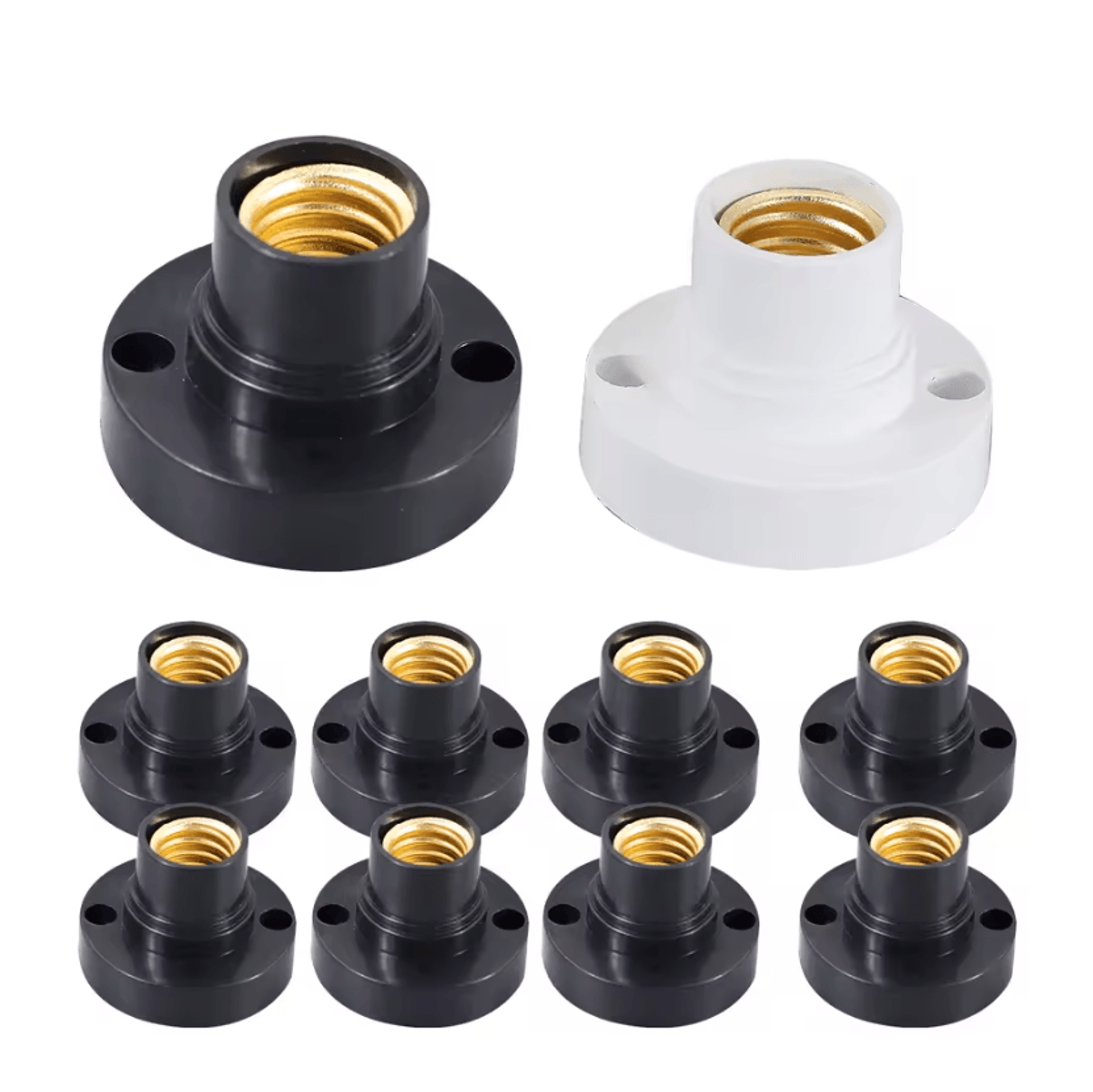 E14 Plastic Light Bulb Screw Socket Holder 1020PCS Round Lamp Base Fitting For Lighting Repairs 1