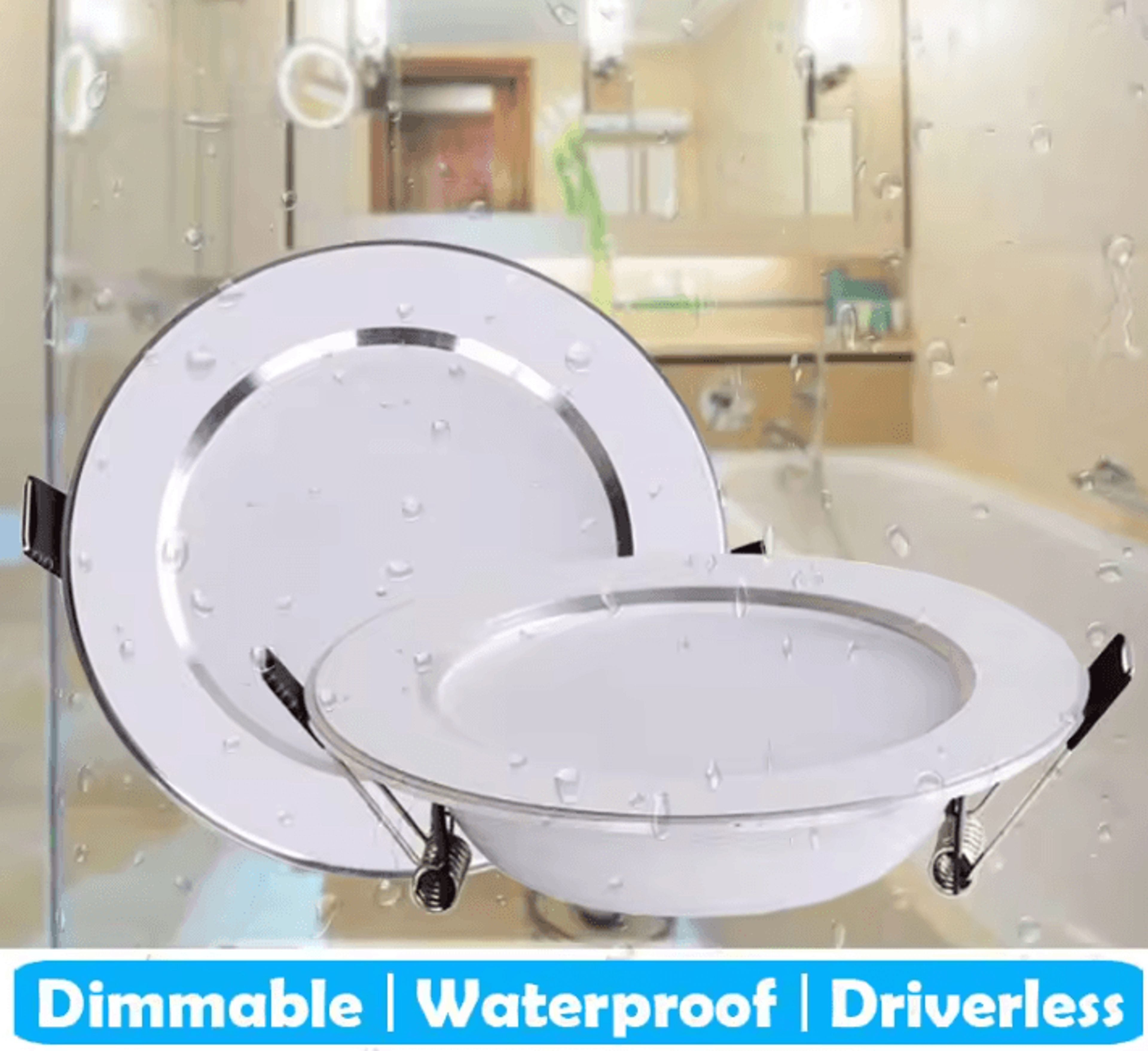 4PCS Waterproof Dimmable LED Downlights 5W 7W 9W 12W 15W 4000K Ceiling Spotlights For Bathroom And  0
