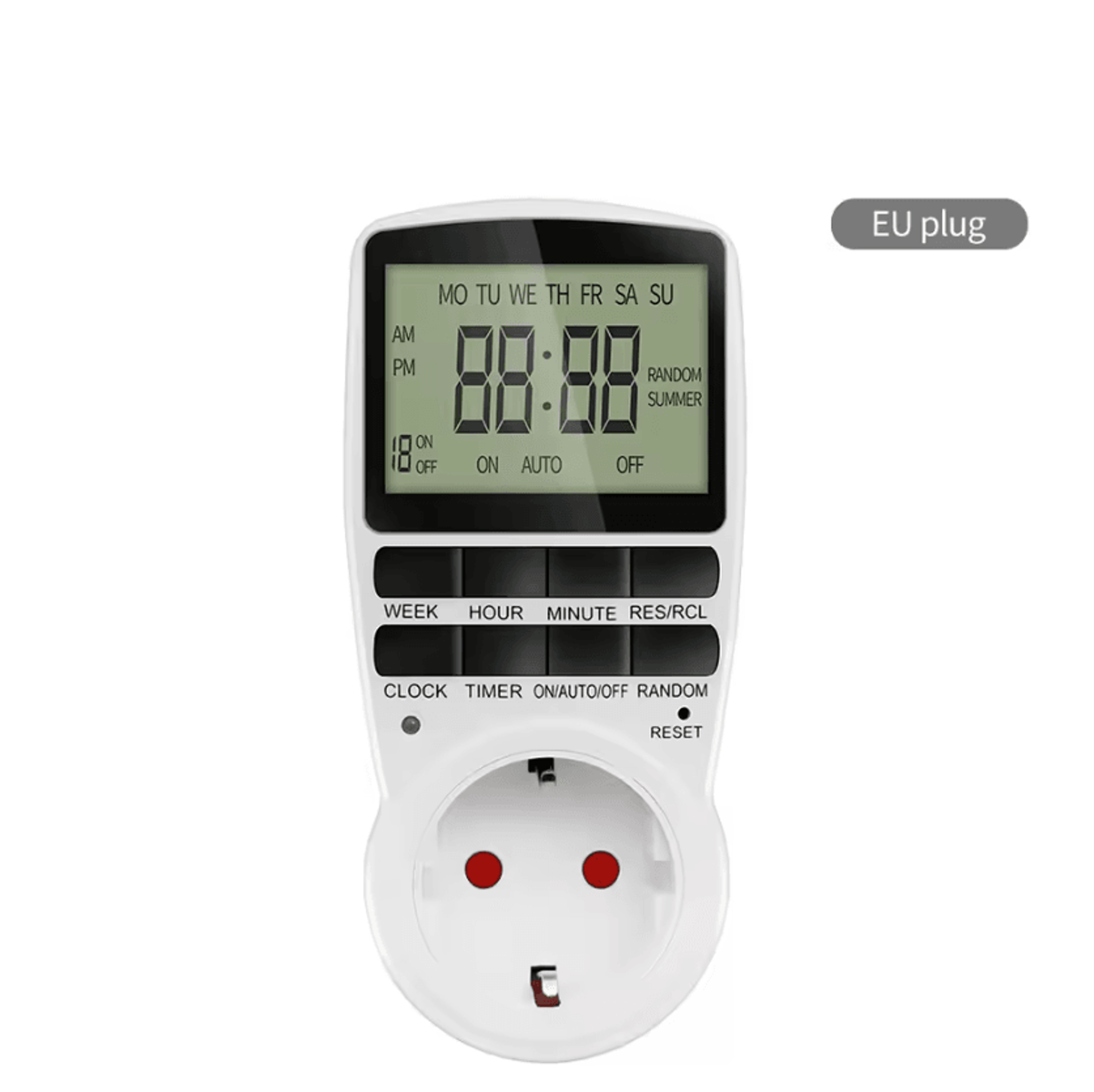 Digital Programmable Timer Switch 1224 Hour Electronic Socket Outlet For Kitchen Appliances With EU 5