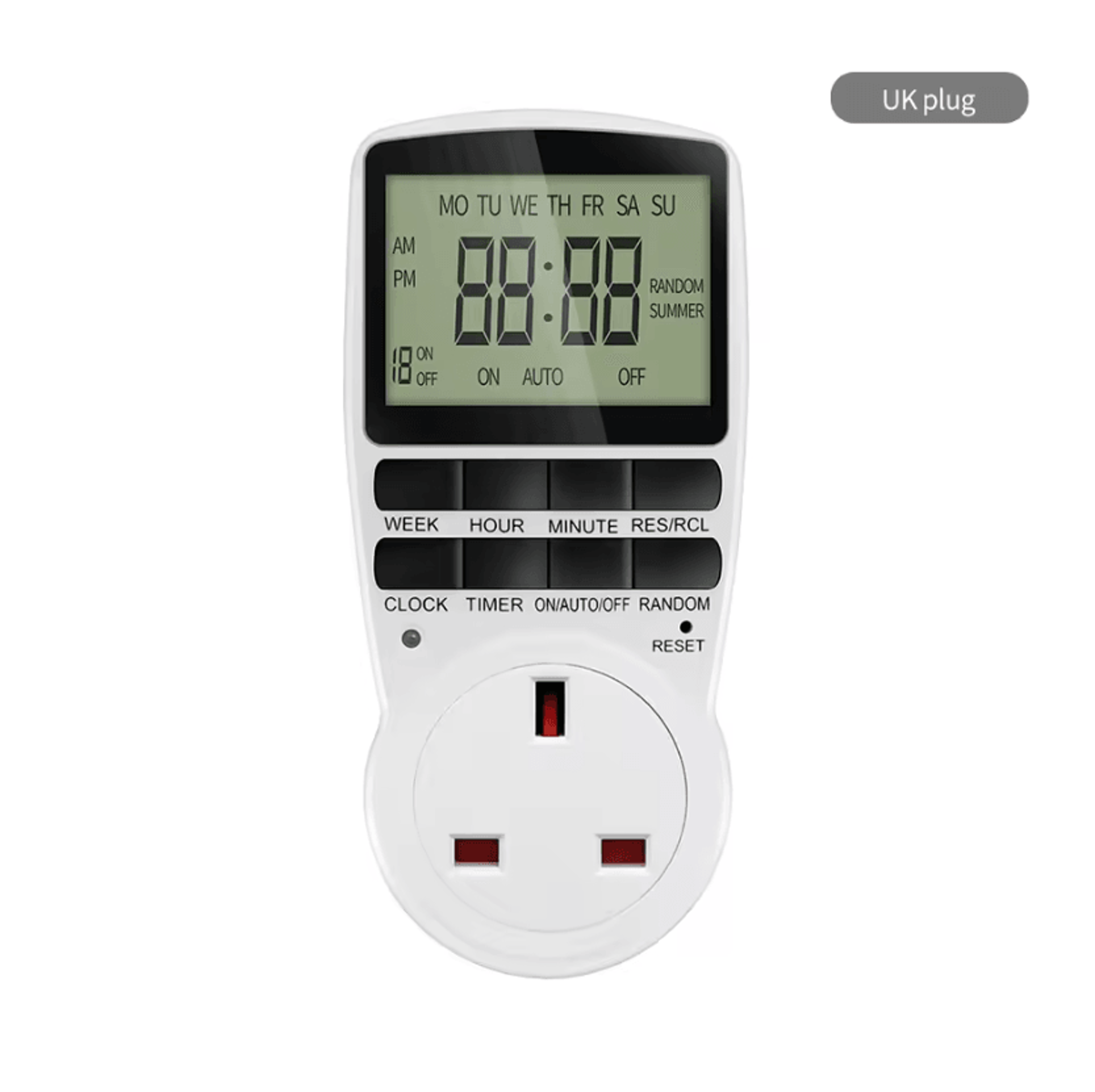 Digital Programmable Timer Switch 1224 Hour Electronic Socket Outlet For Kitchen Appliances With EU 4