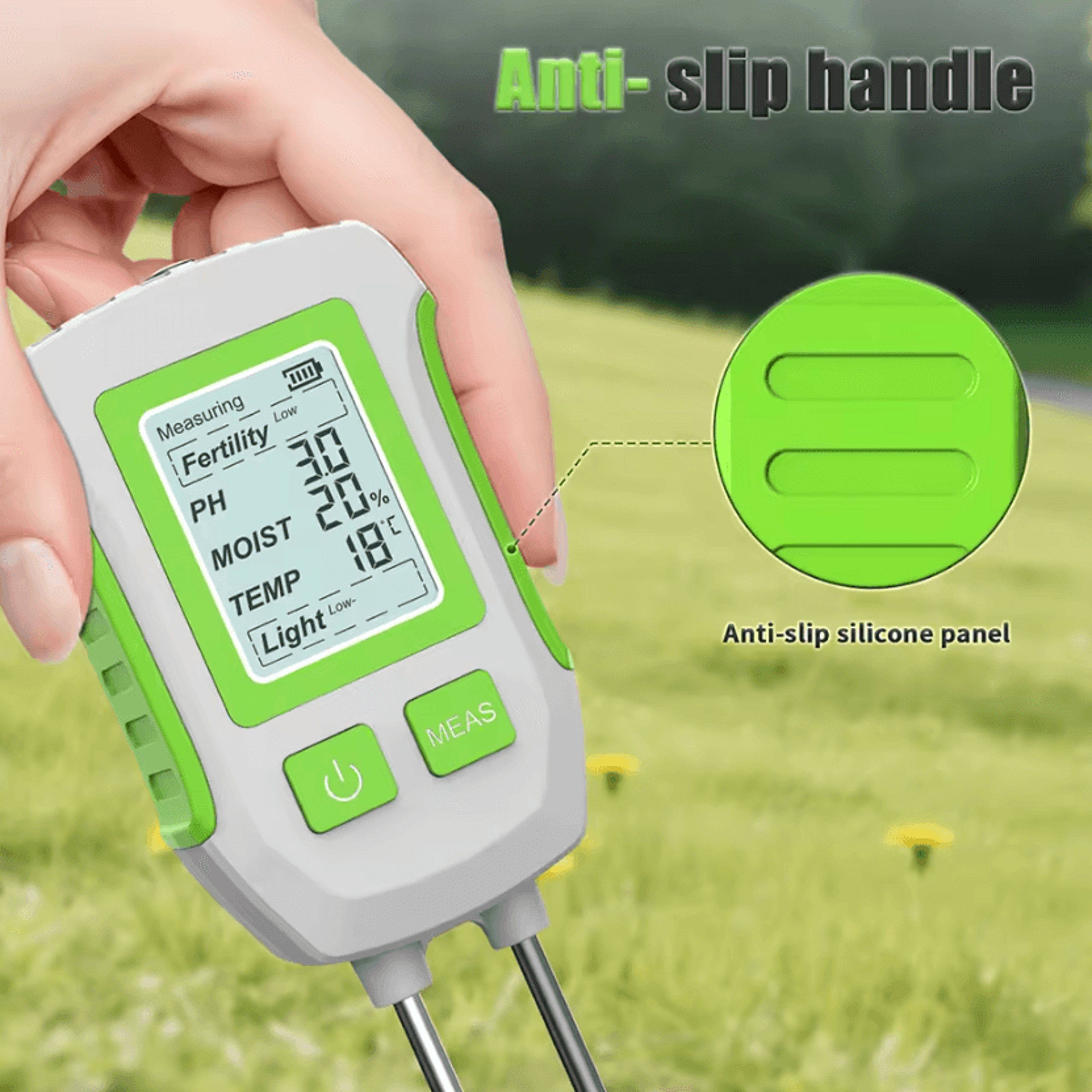 3in1 5in1 Digital Soil Tester LCD Backlit PH Moisture Temperature Fertility And Sunlight Meter For  3