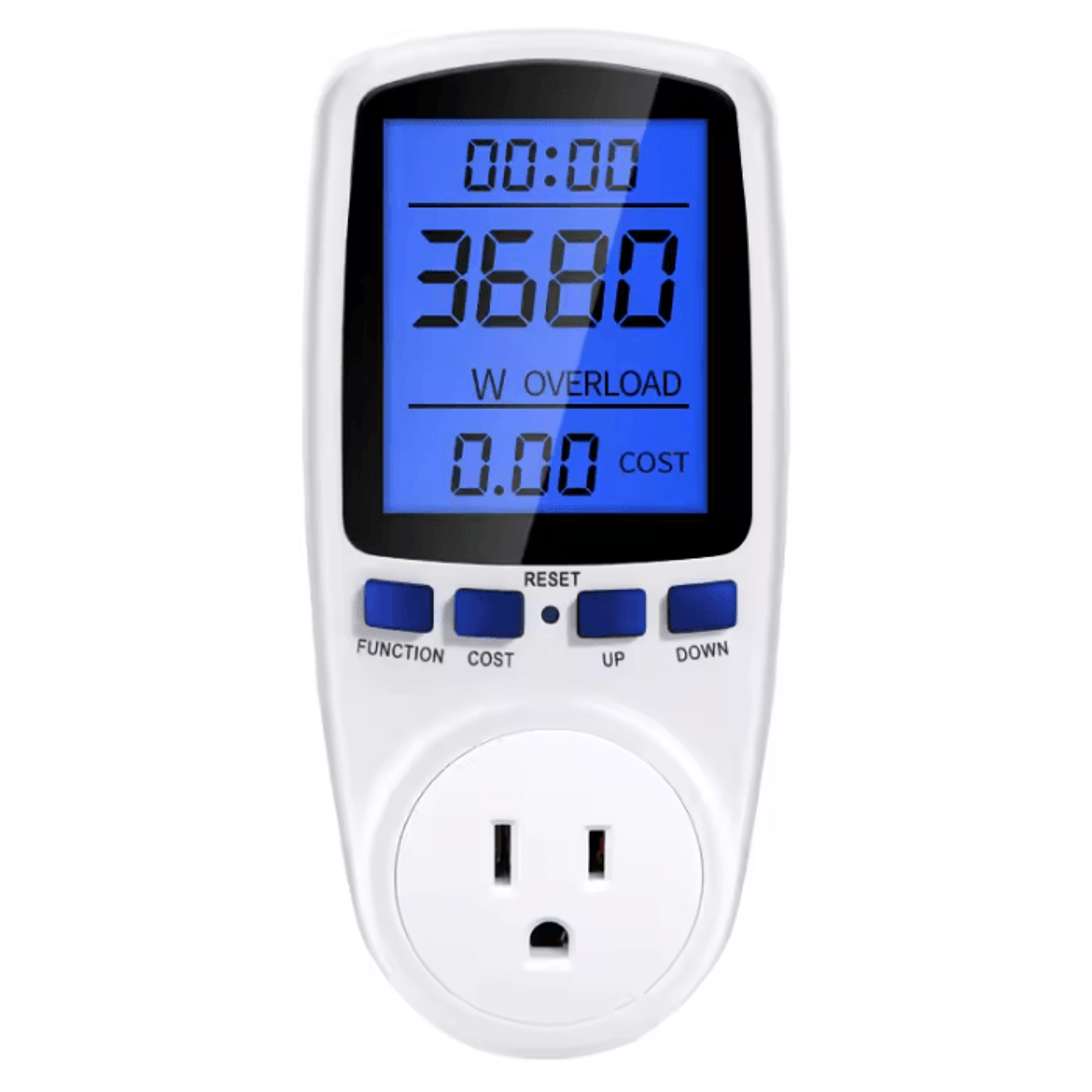 Digital AC Power Meter LCD Wattmeter Socket KWh Electricity Consumption Monitor With EU US UK AU Pl 10