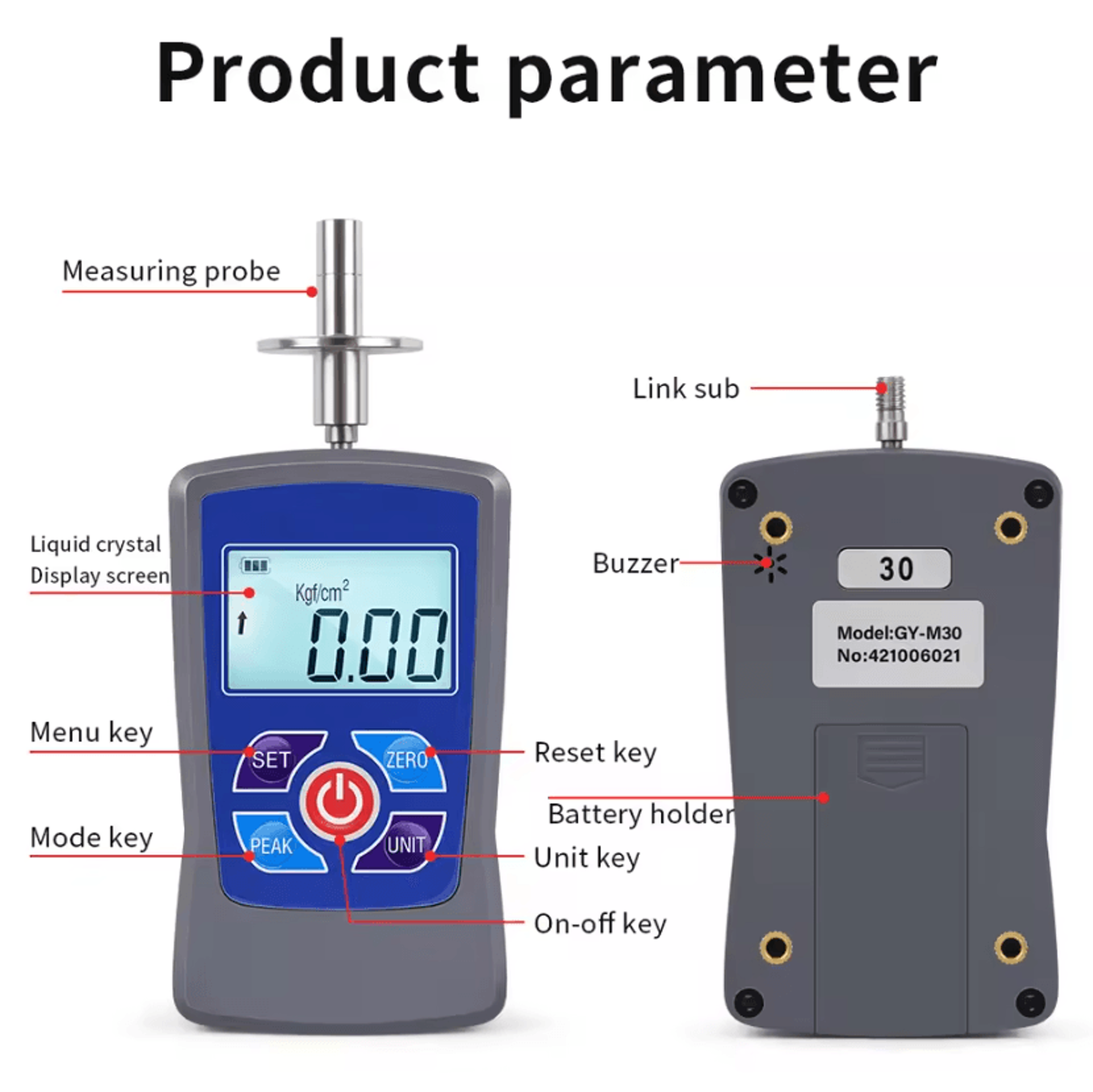 GYM15 GYM30 Digital Fruit Hardness Tester Penetrometer 0230 Kgfcm Firmness Meter For Fruit Quality  4