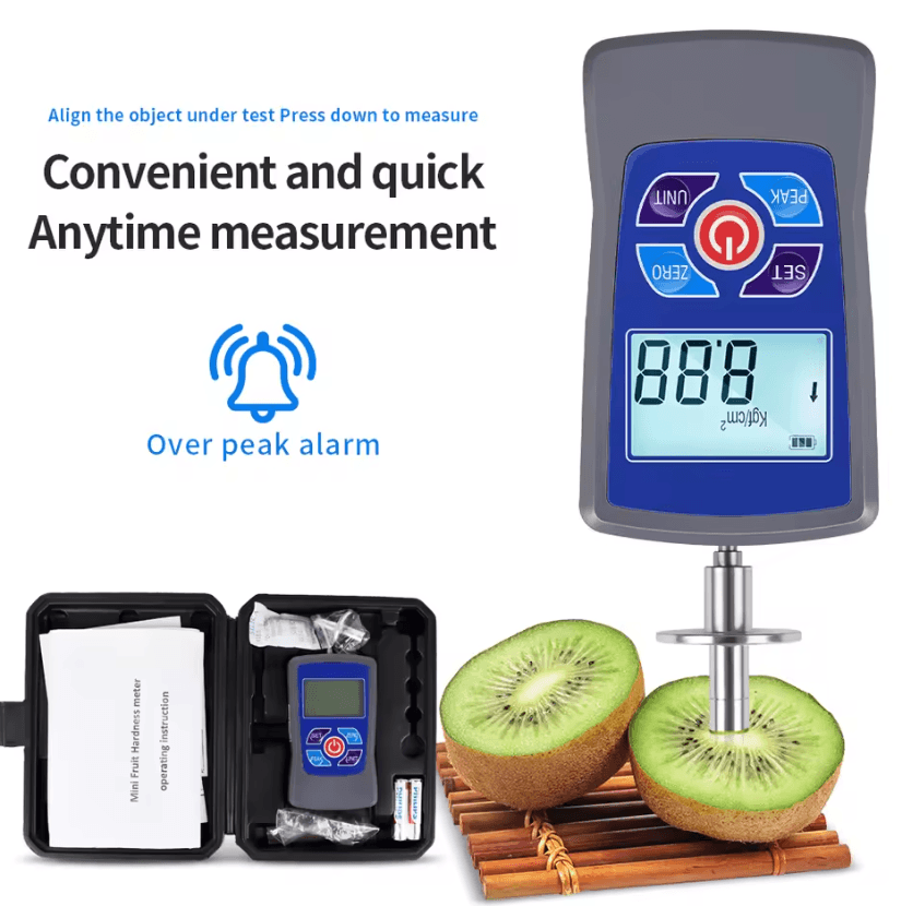 GYM15 GYM30 Digital Fruit Hardness Tester Penetrometer 0230 Kgfcm Firmness Meter For Fruit Quality  3