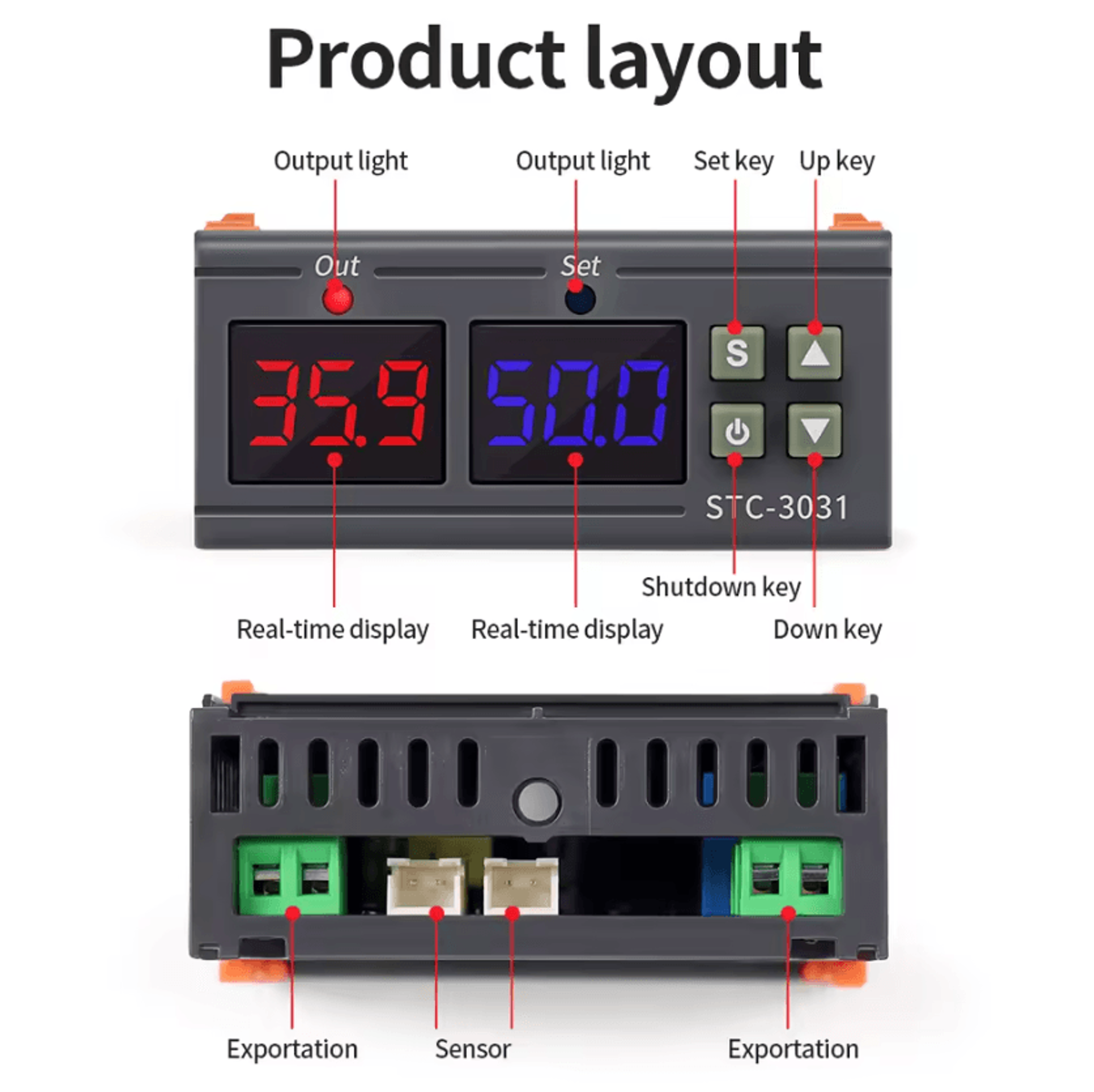 STC3029 STC3030 STC3031 Digital Soil Moisture Controller AC110V220V 1500W Humidity Regulator For Ga 2