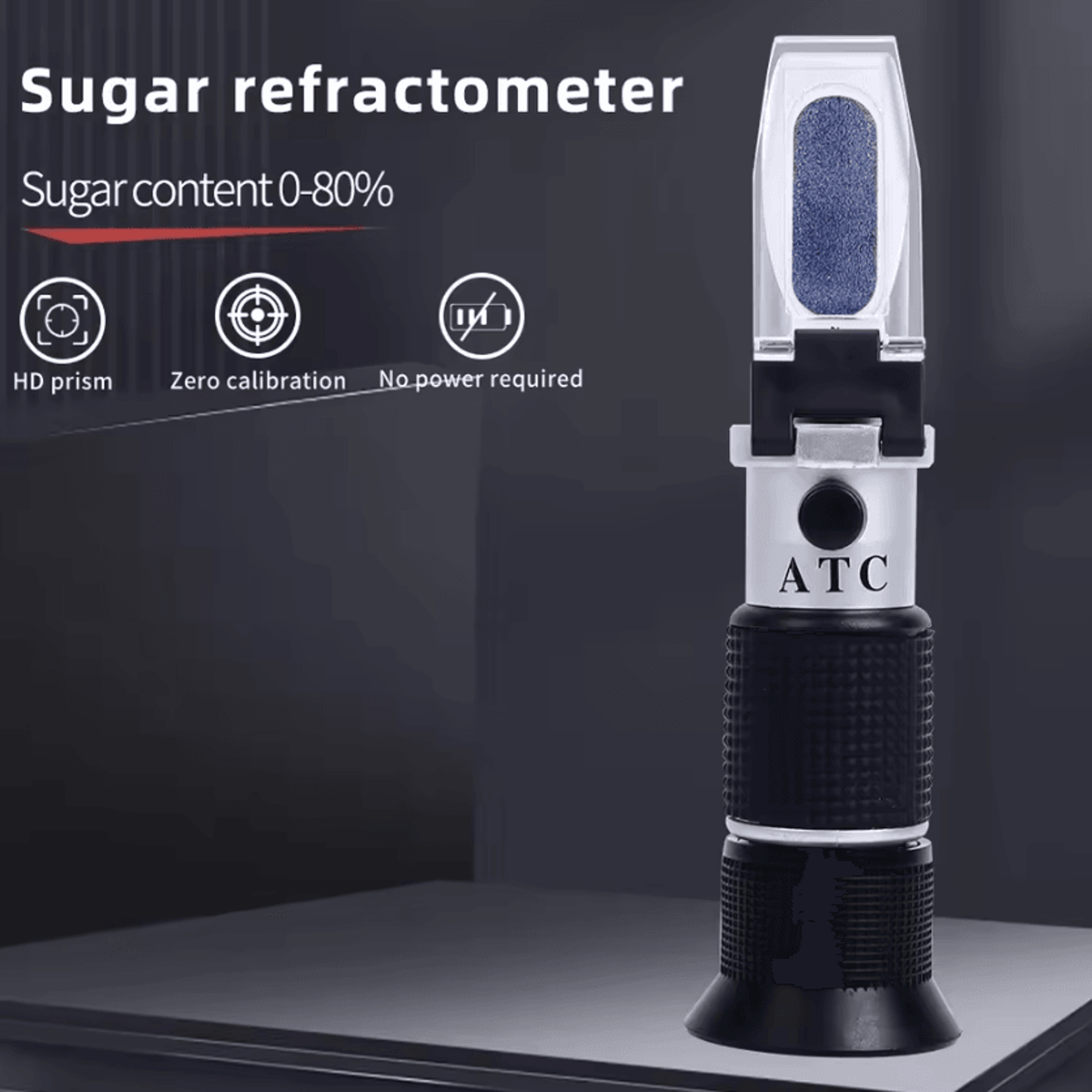 Handheld Honey Refractometer 080 Brix Sugar Concentration Meter With ATC For Honey Fruit And Food T 3