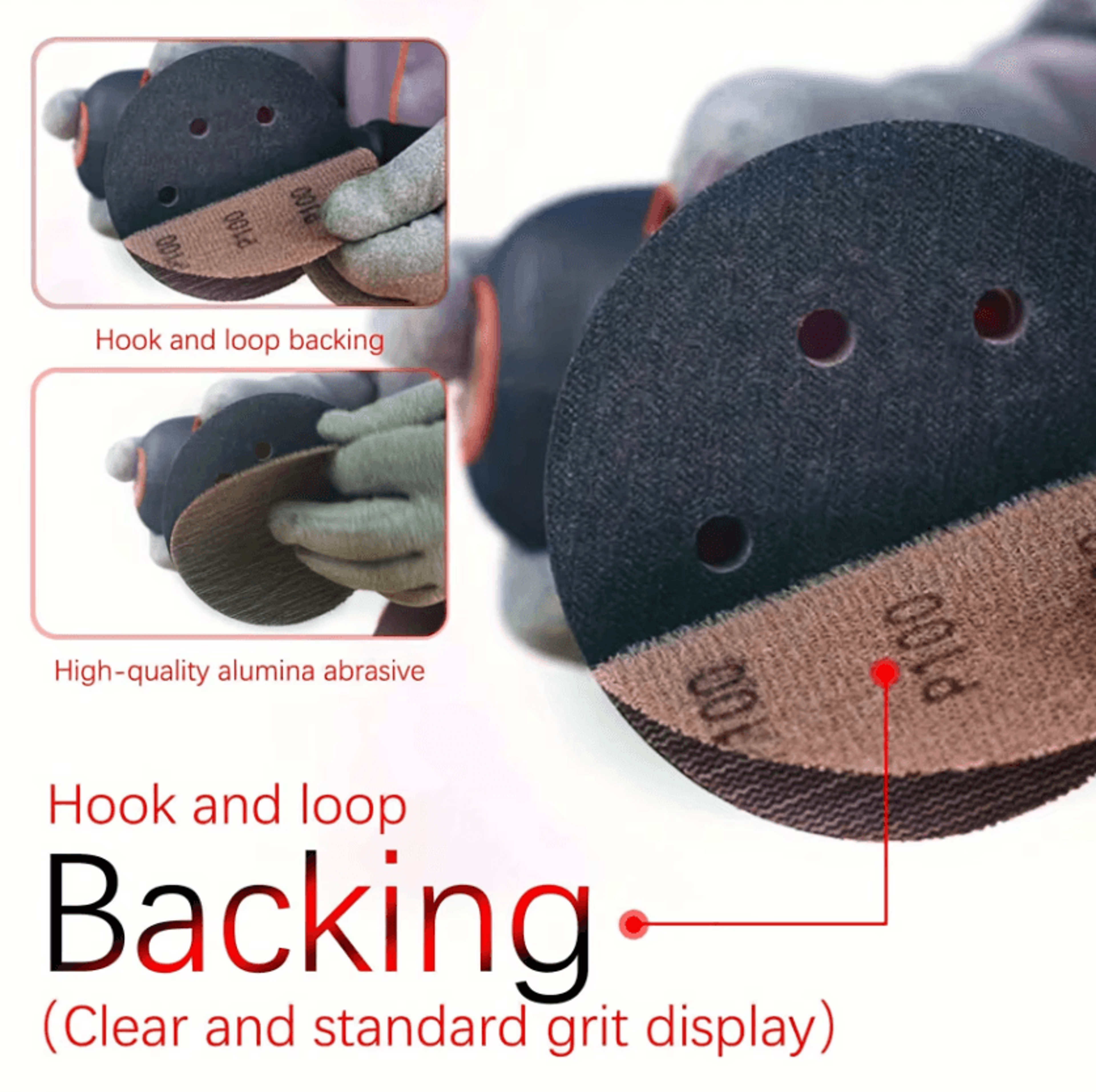 510PCS 5 Inch Mesh Sanding Discs Hook And Loop AntiClog Sandpaper For Wet And Dry Orbital Sanding 5