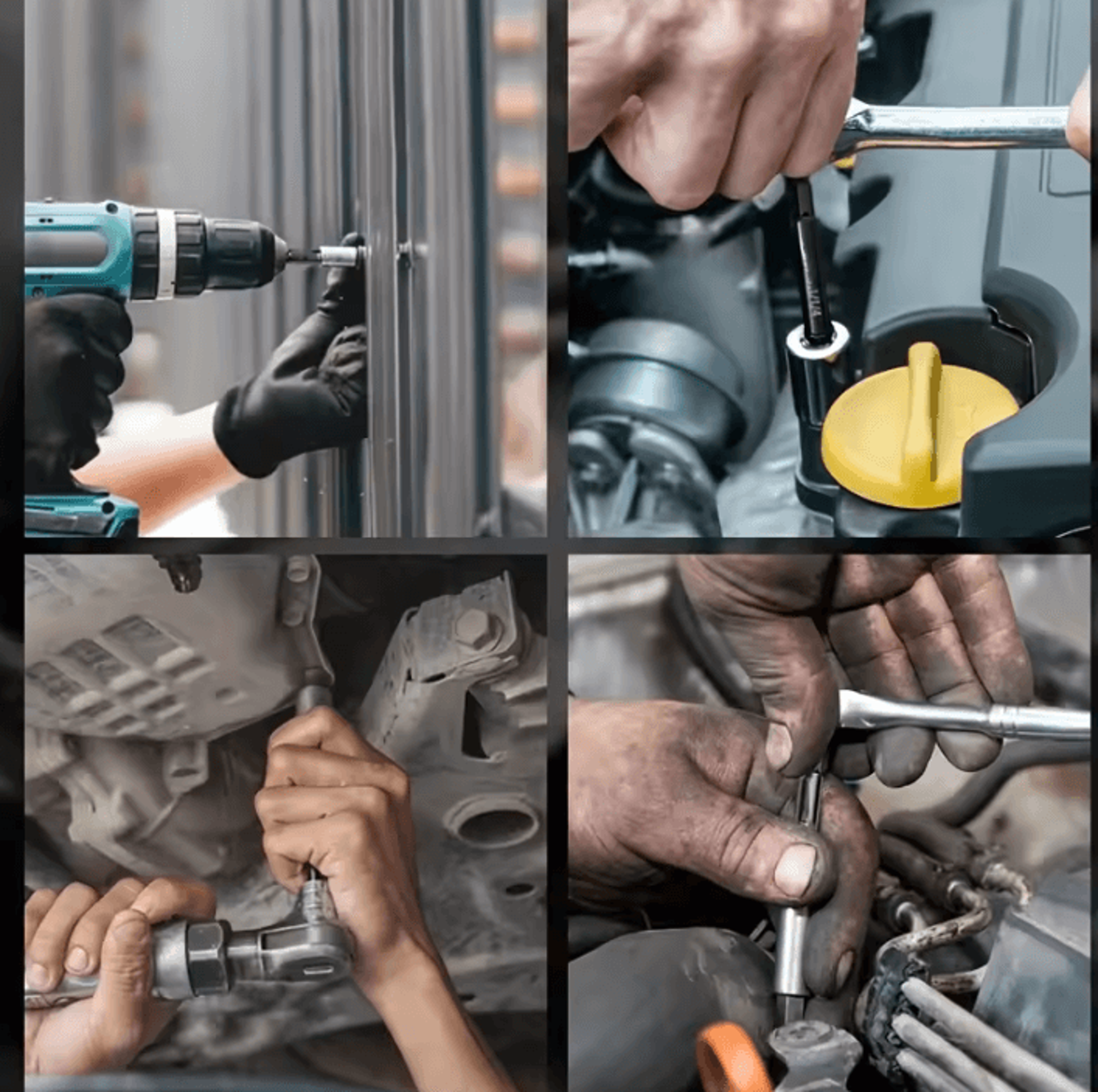 Impact Socket Adapter Kit 14 38 12 Inch Drive Hex Shank Socket Extension Set For Power Drills And I 3