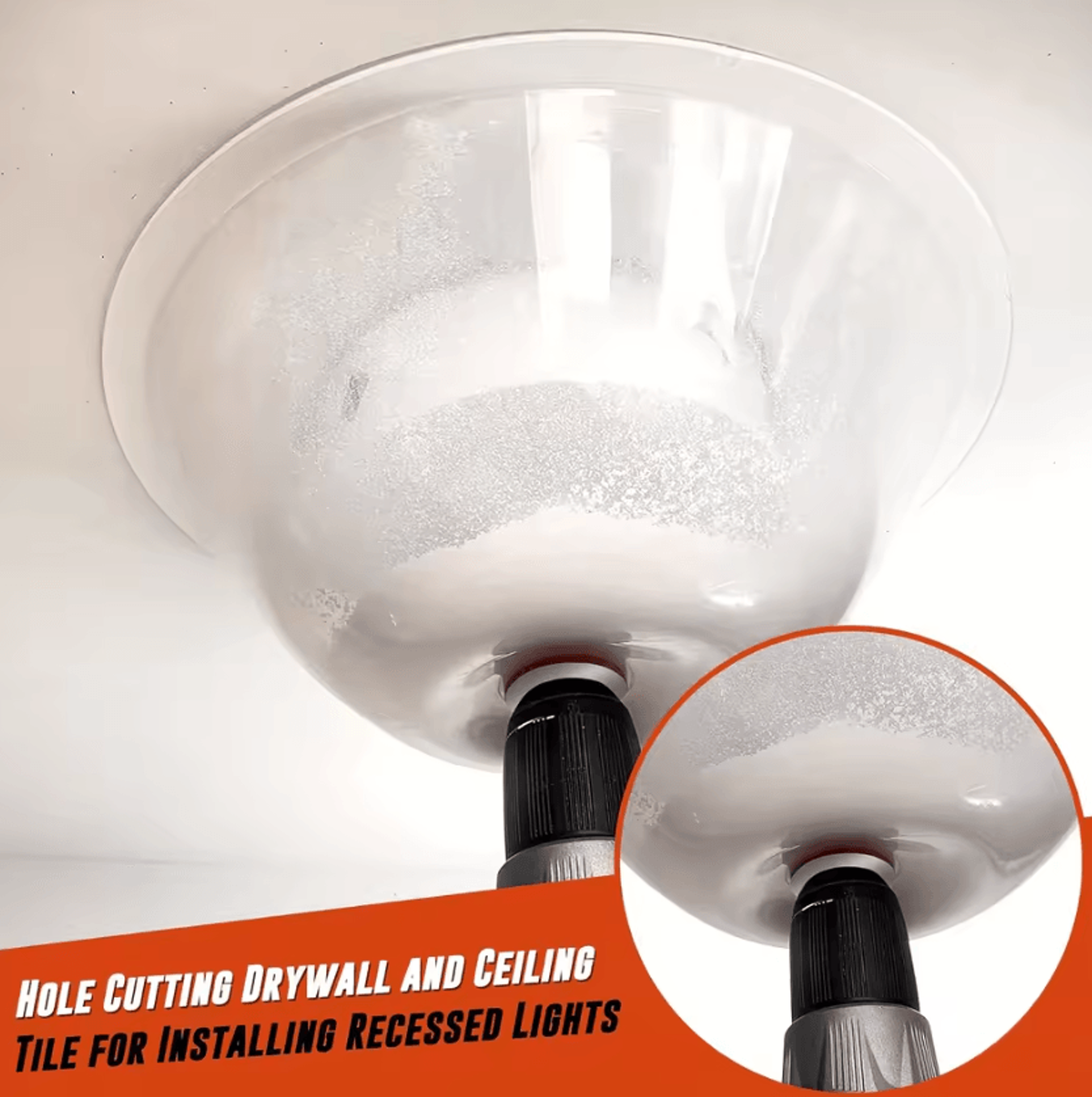 Foldable Hole Saw Dust Collection Bowl For Drywall Ceiling Tile Cutting And Drill Debris Protection 3