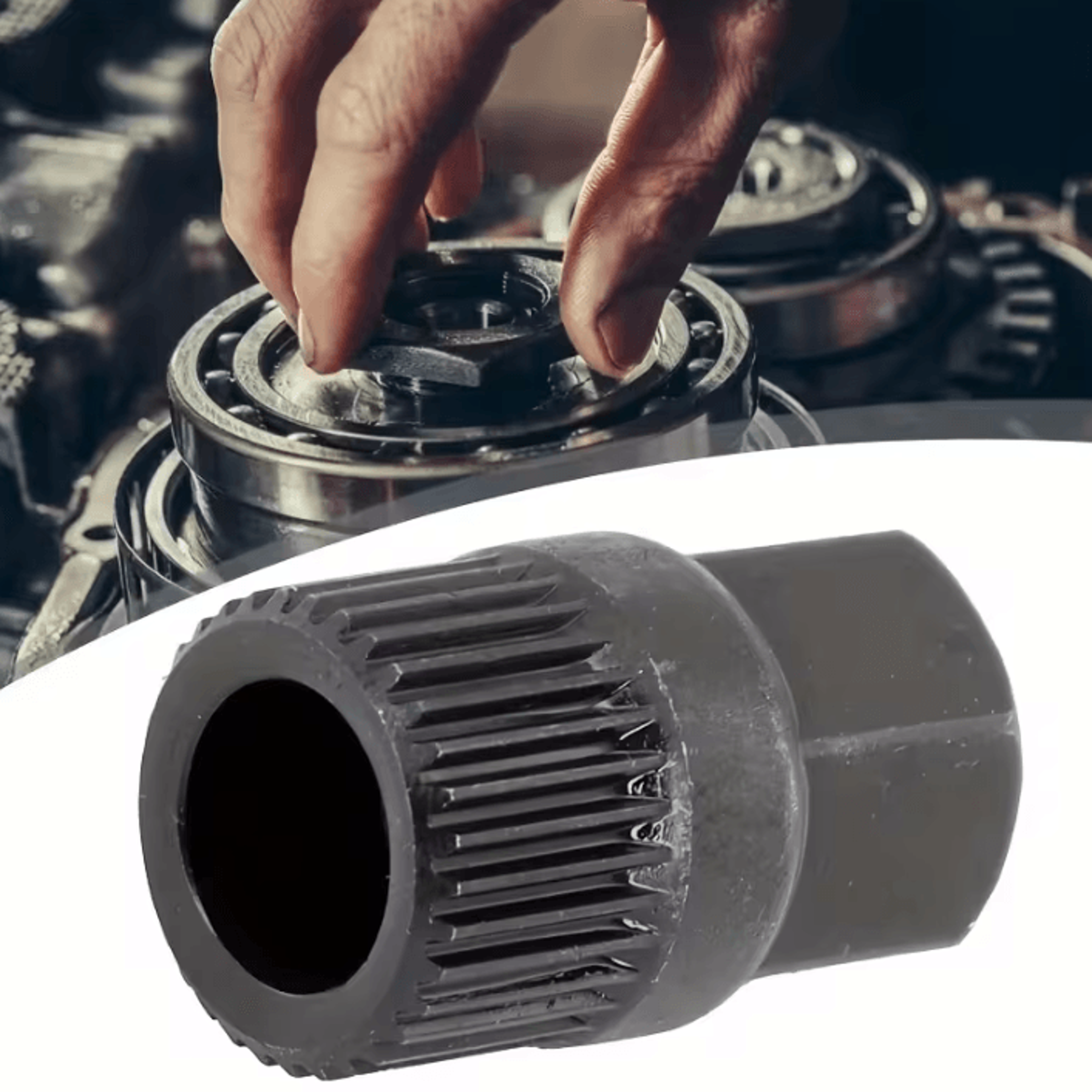 Heavy Duty 33Tooth Alternator Pulley Removal Tool Spline Drive Socket For Audi Volkswagen Ford Peug 3