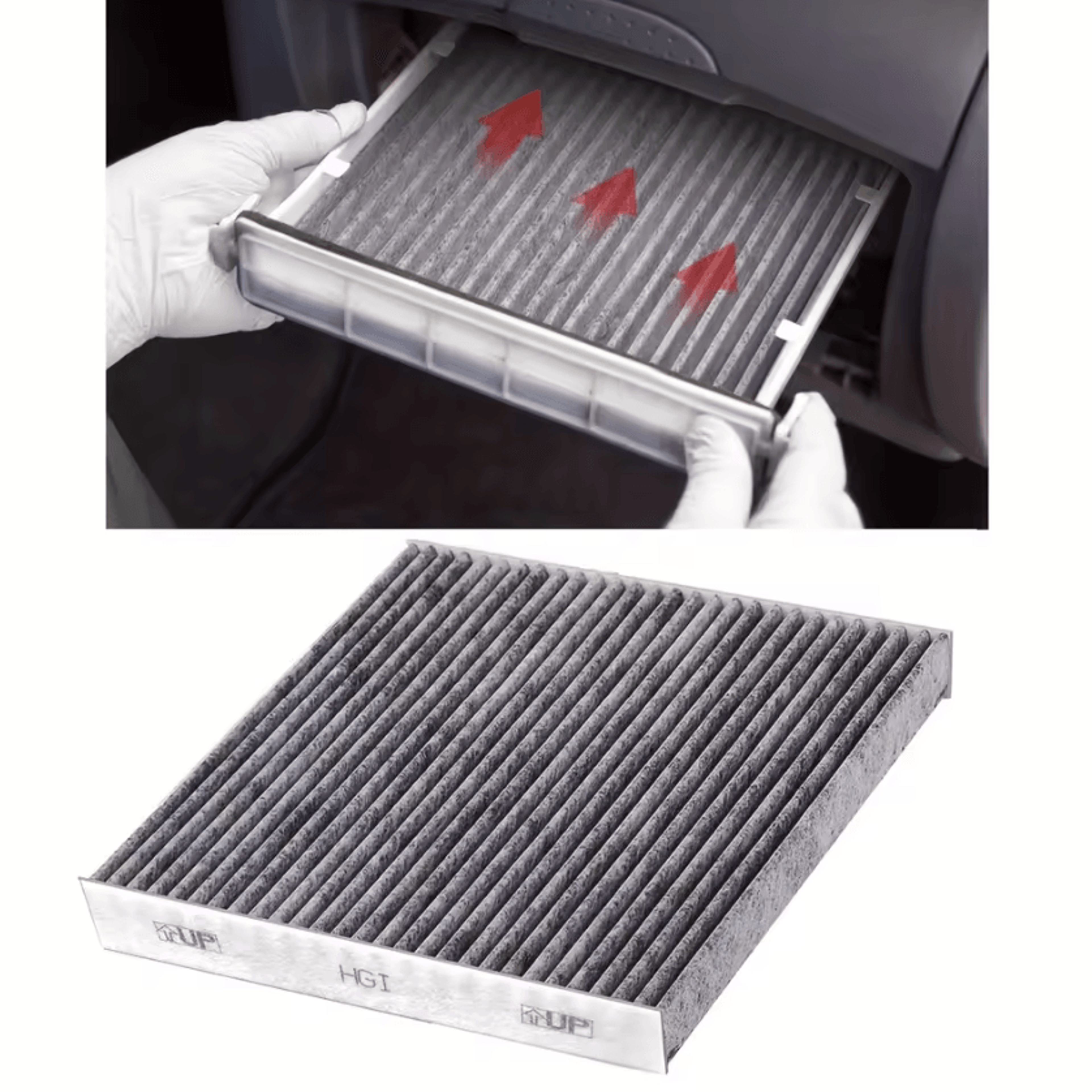 Activated Carbon Cabin Air Filter For Cars Dust Pollen And Odor Reduction Replacement AC Filter 6