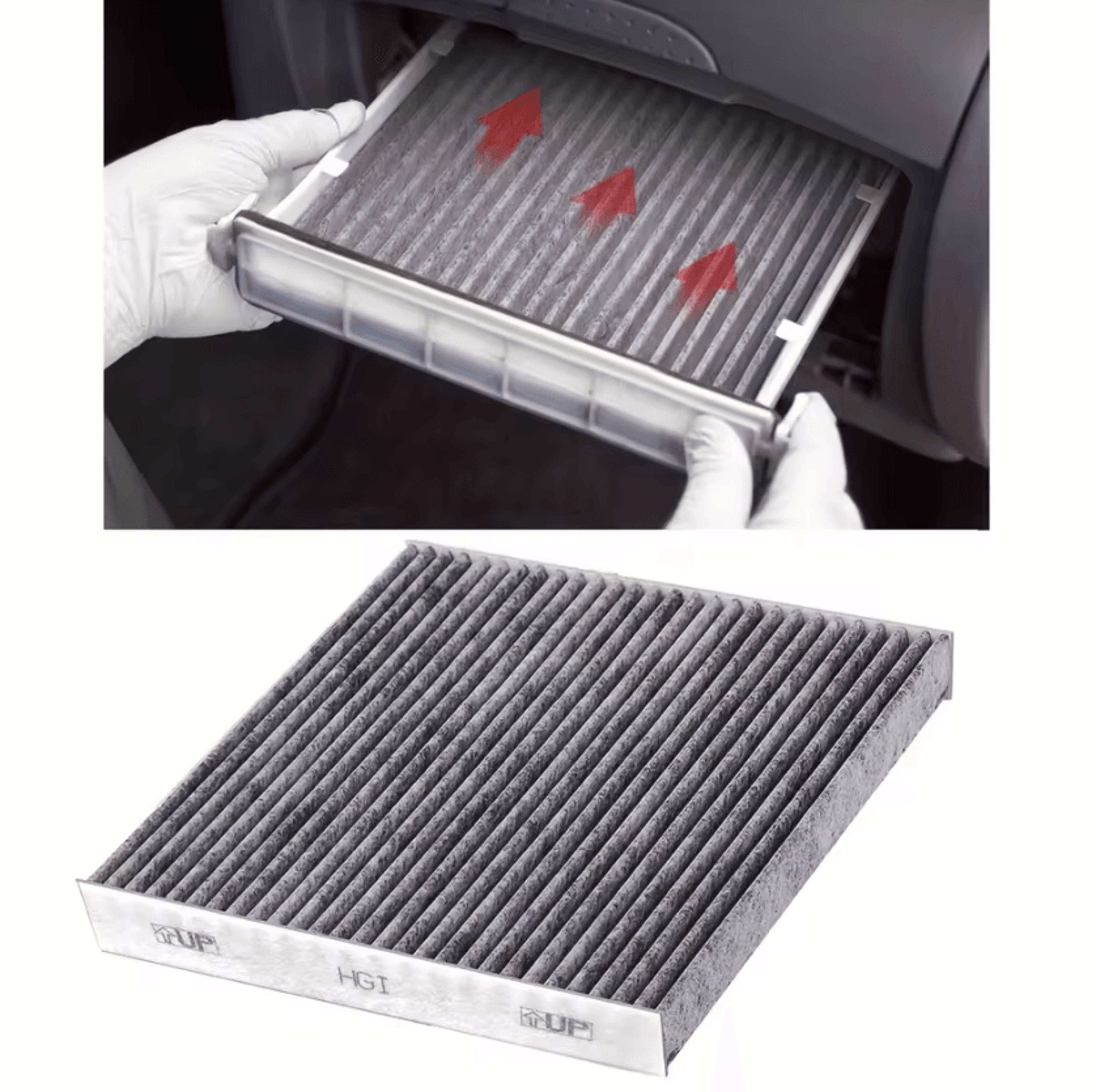 Activated Carbon Cabin Air Filter For Cars Dust Pollen And Odor Reduction Replacement AC Filter 0