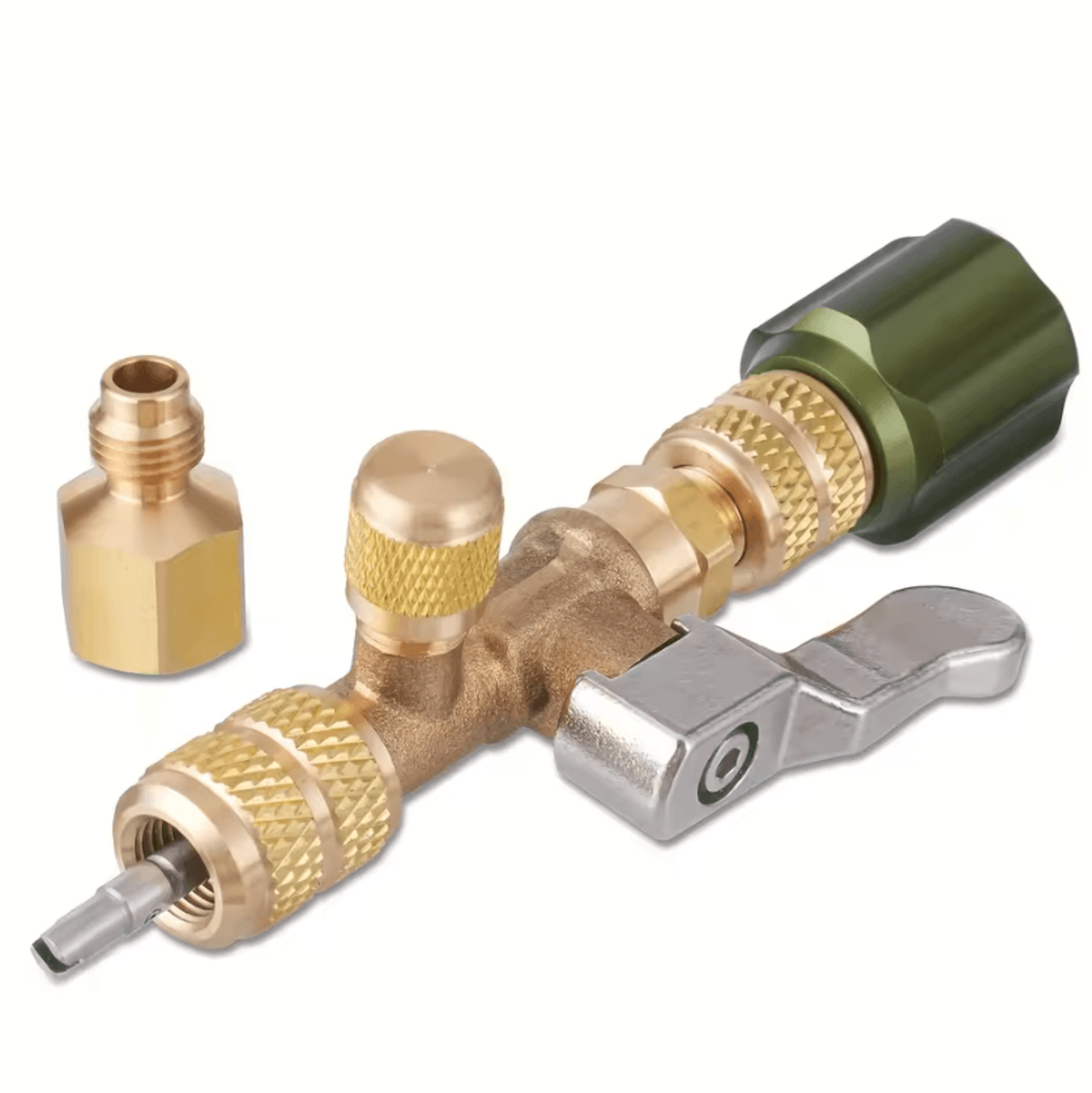 HS1430 HVAC Valve Core Removal Tool With Brass Adapter For R22 R12 R410 R32 R404 Refrigerant System 6
