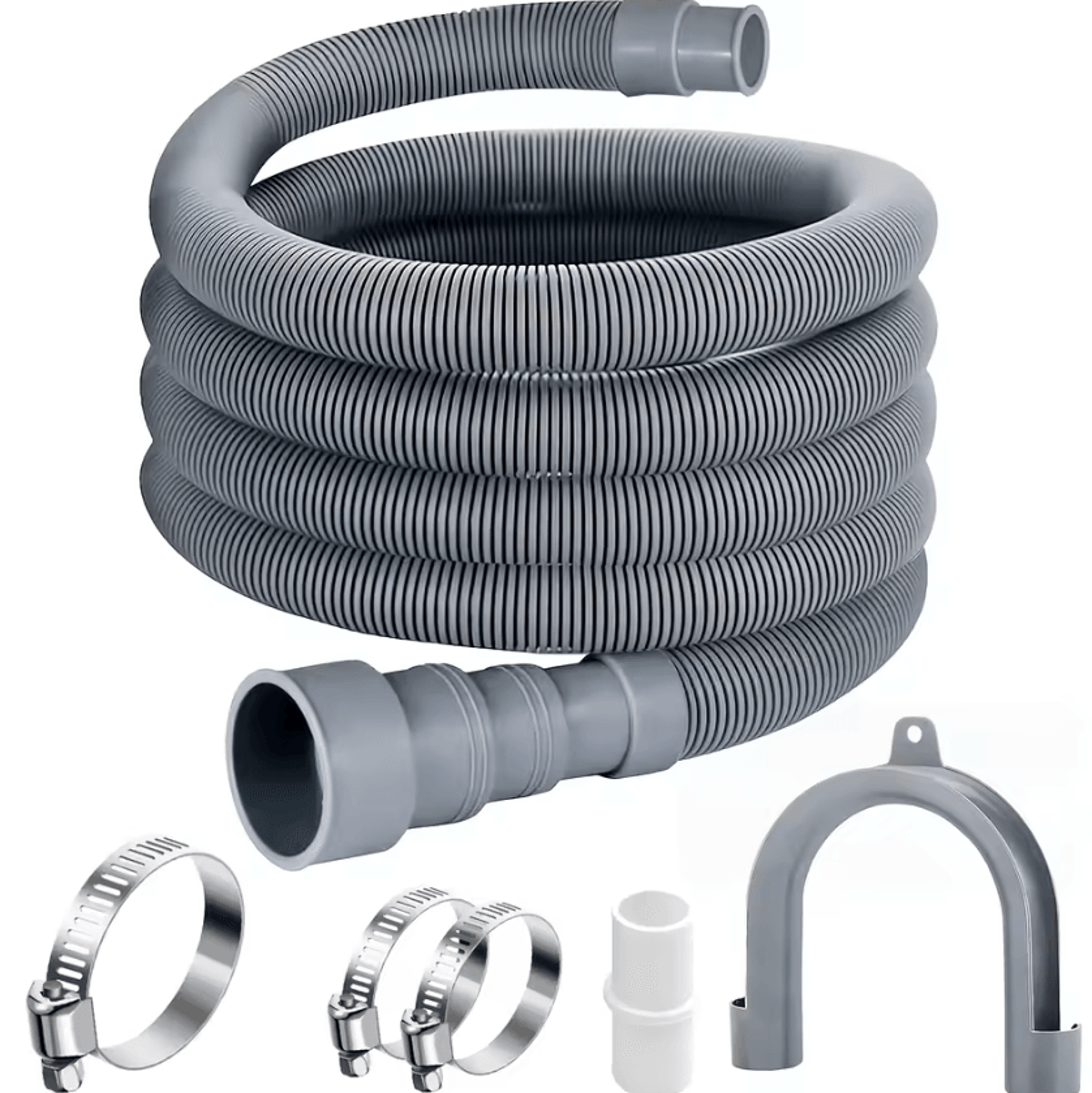 65FT Washing Machine Drain Hose Extension Kit 6PCS Universal Washer Dishwasher Drain Pipe With UBra 0