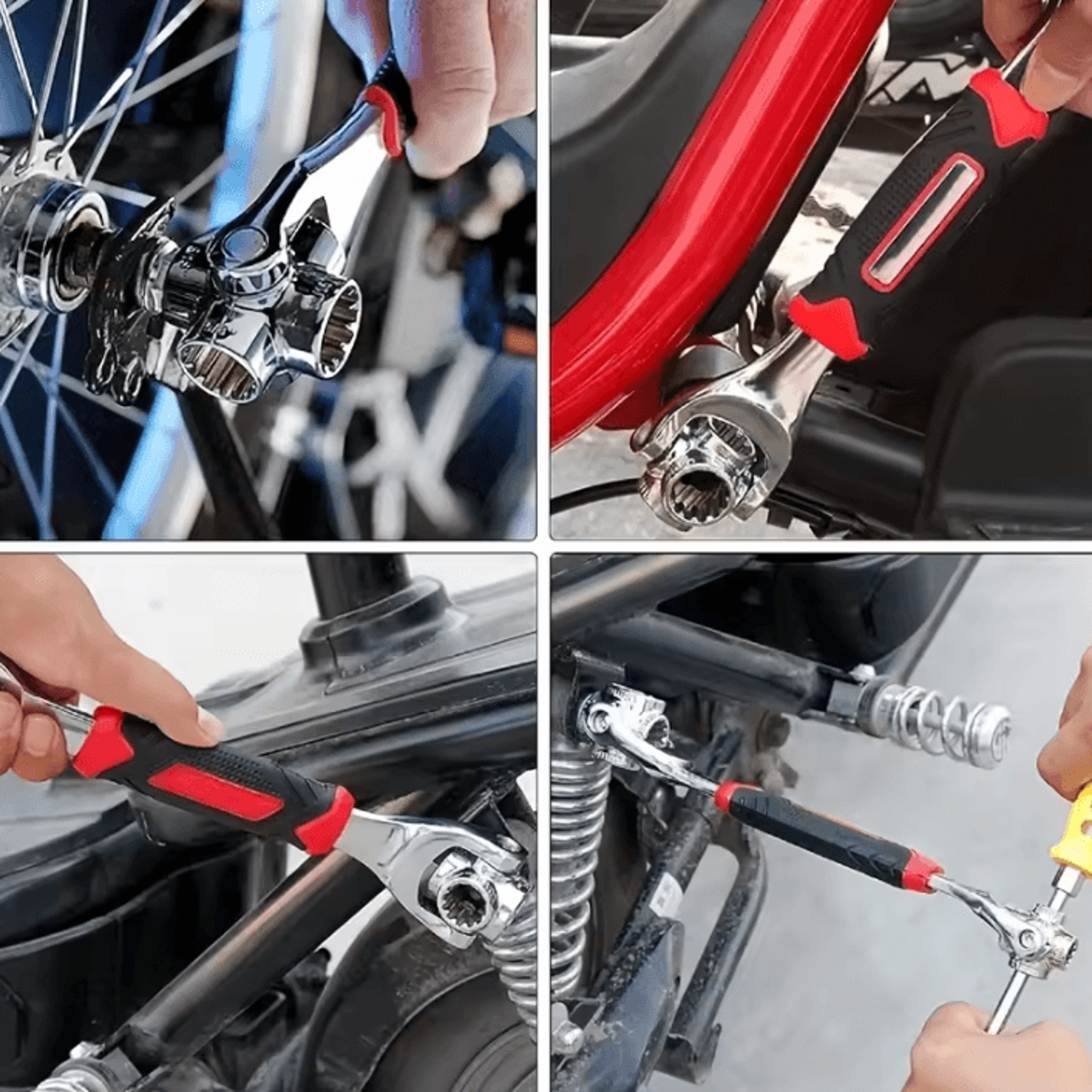 52 In 1 Universal Socket Wrench Set With 360 Degree Swivel Head NonSlip Handle Metric And SAE Multi 5