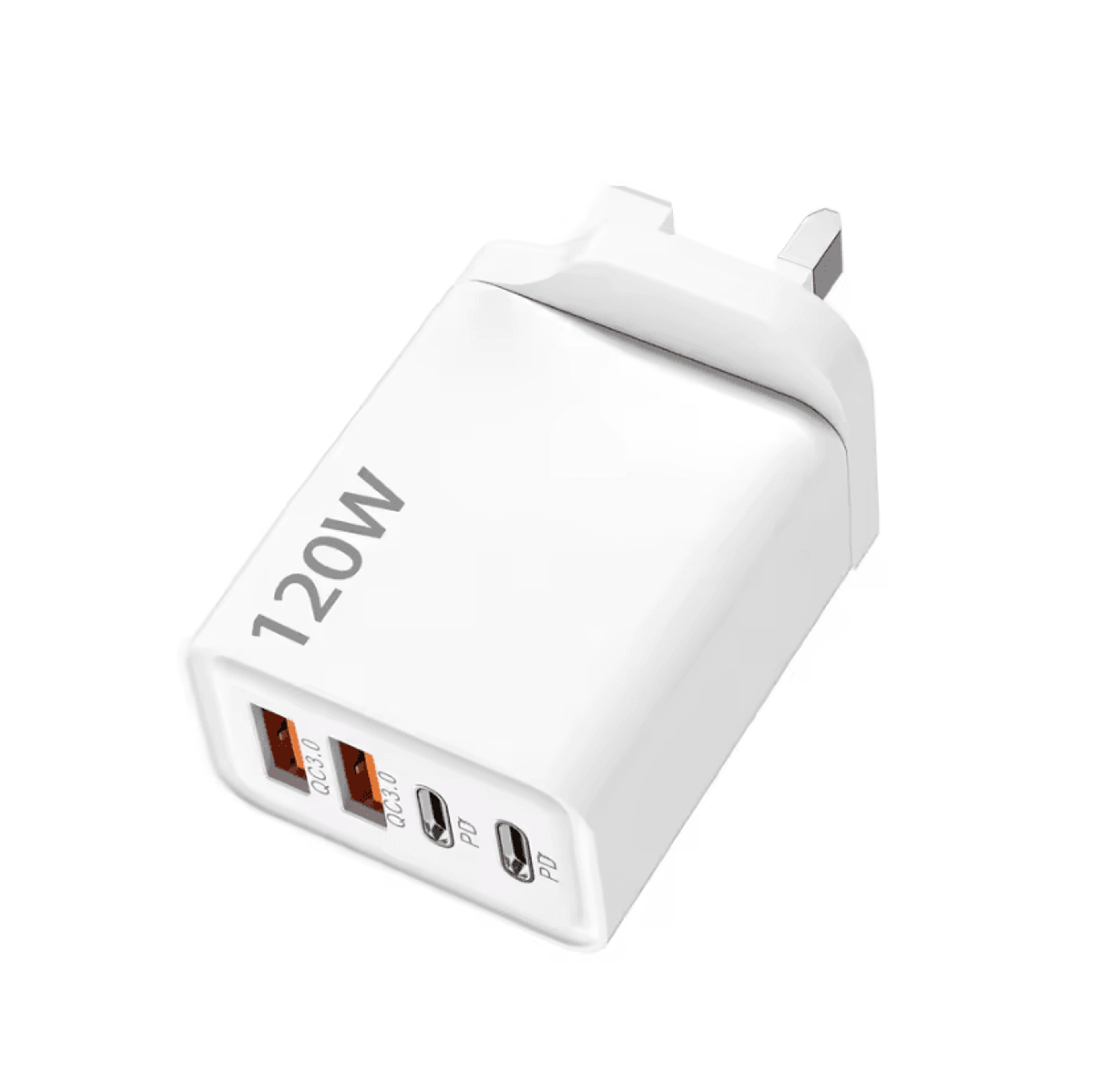 120W 4 Port USB C Fast Charger Station PD QC30 Multi Device Wall Adapter For IPhone Samsung Xiaomi  11