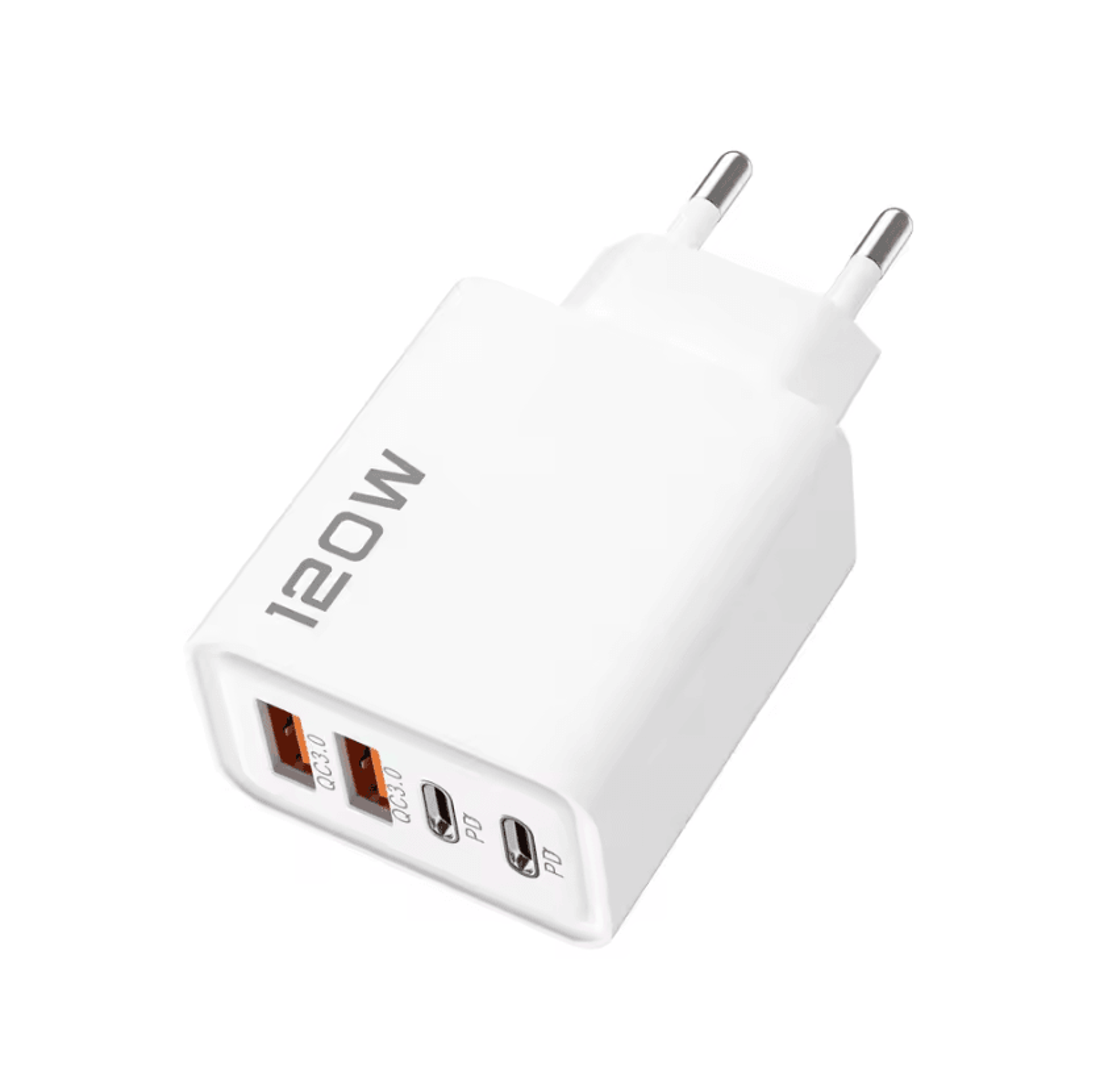 120W 4 Port USB C Charging Hub PD QC30 Fast Wall Charger For Smartphones And Travel 4