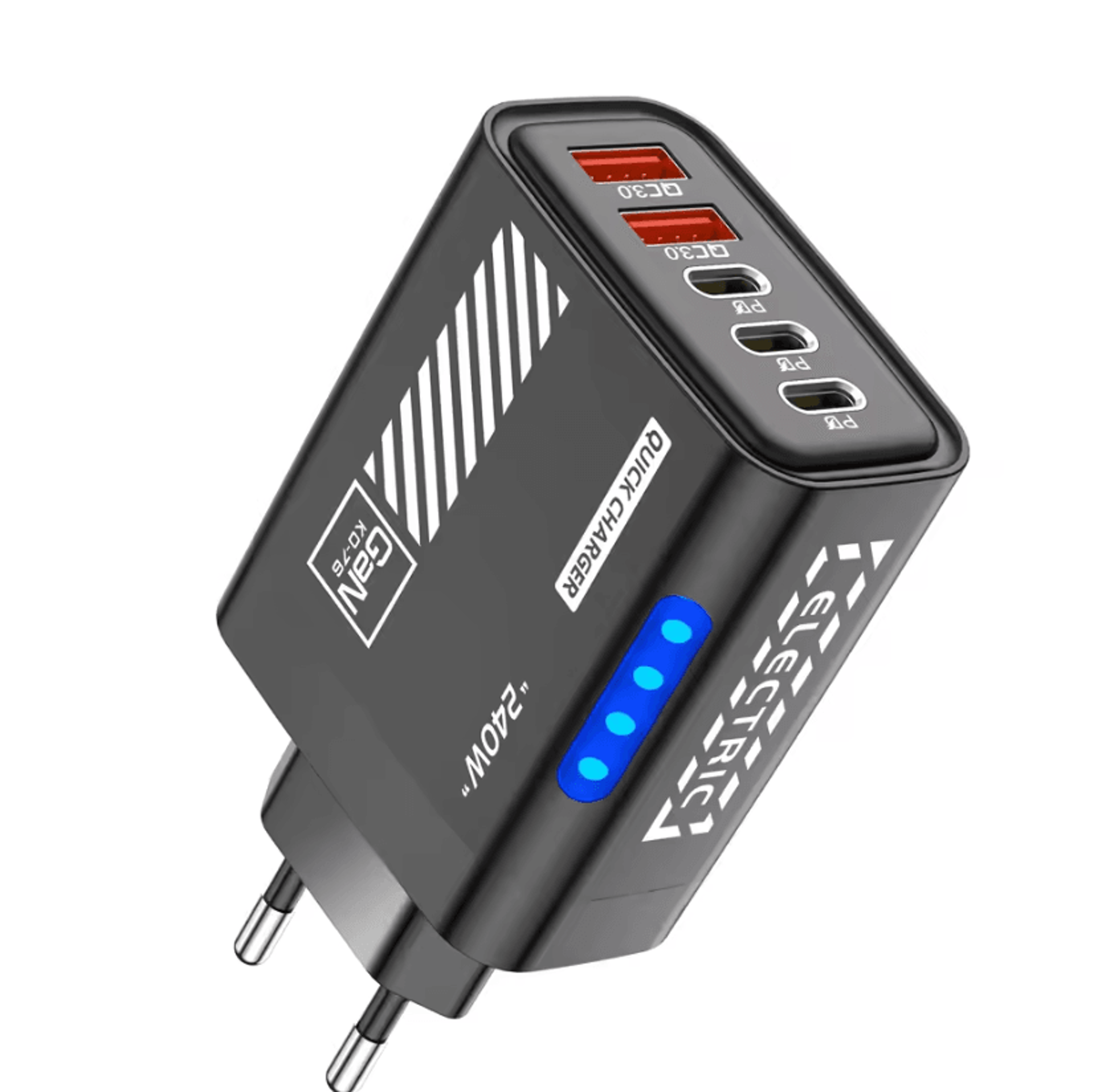 240W GaN 5 Port USB C Wall Charger PD Fast Charging Adapter For IPhone Samsung Xiaomi And Huawei 5