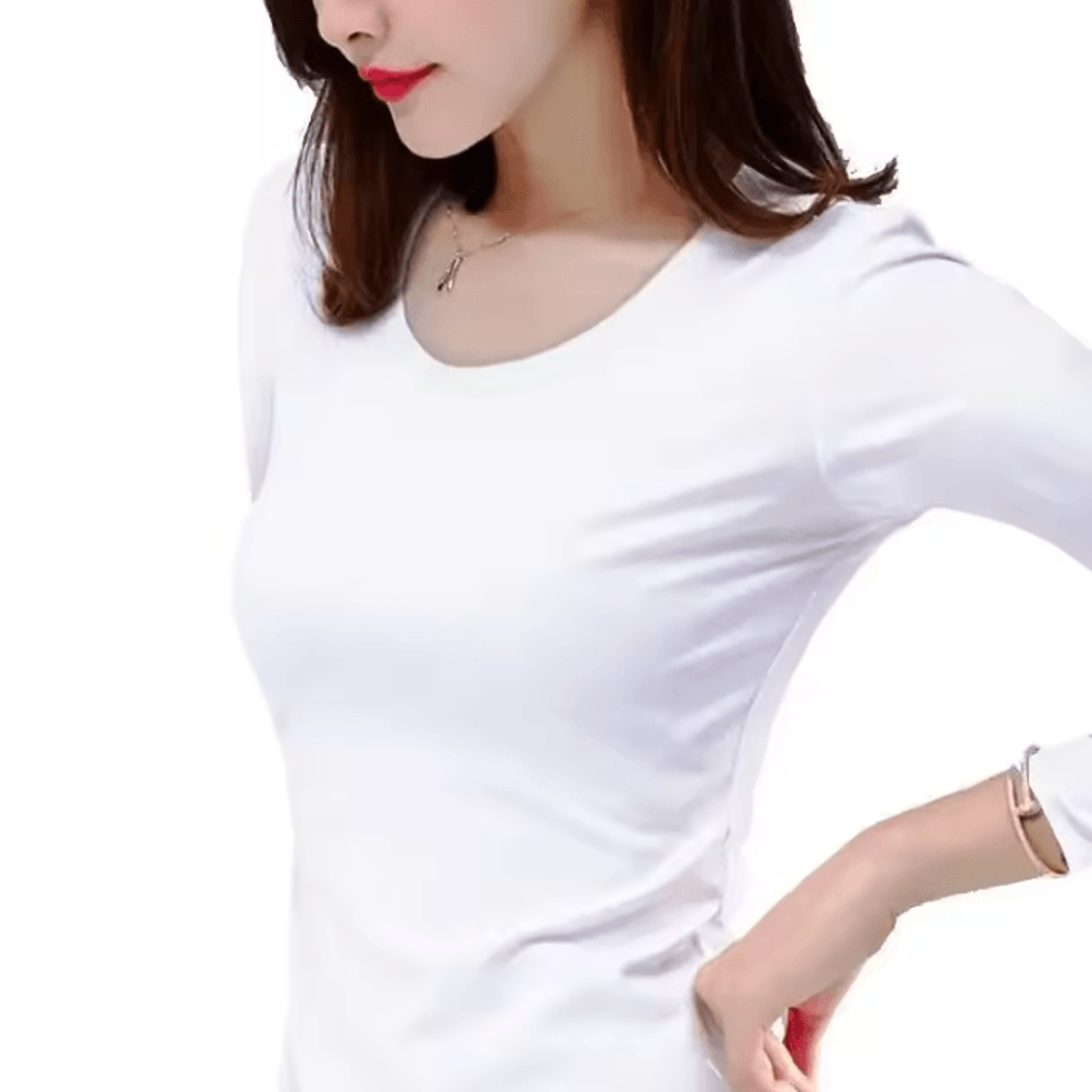 Womens Thermal Turtleneck Long Sleeve Shirt Warm Semi High Neck Base Layer For Winter 1