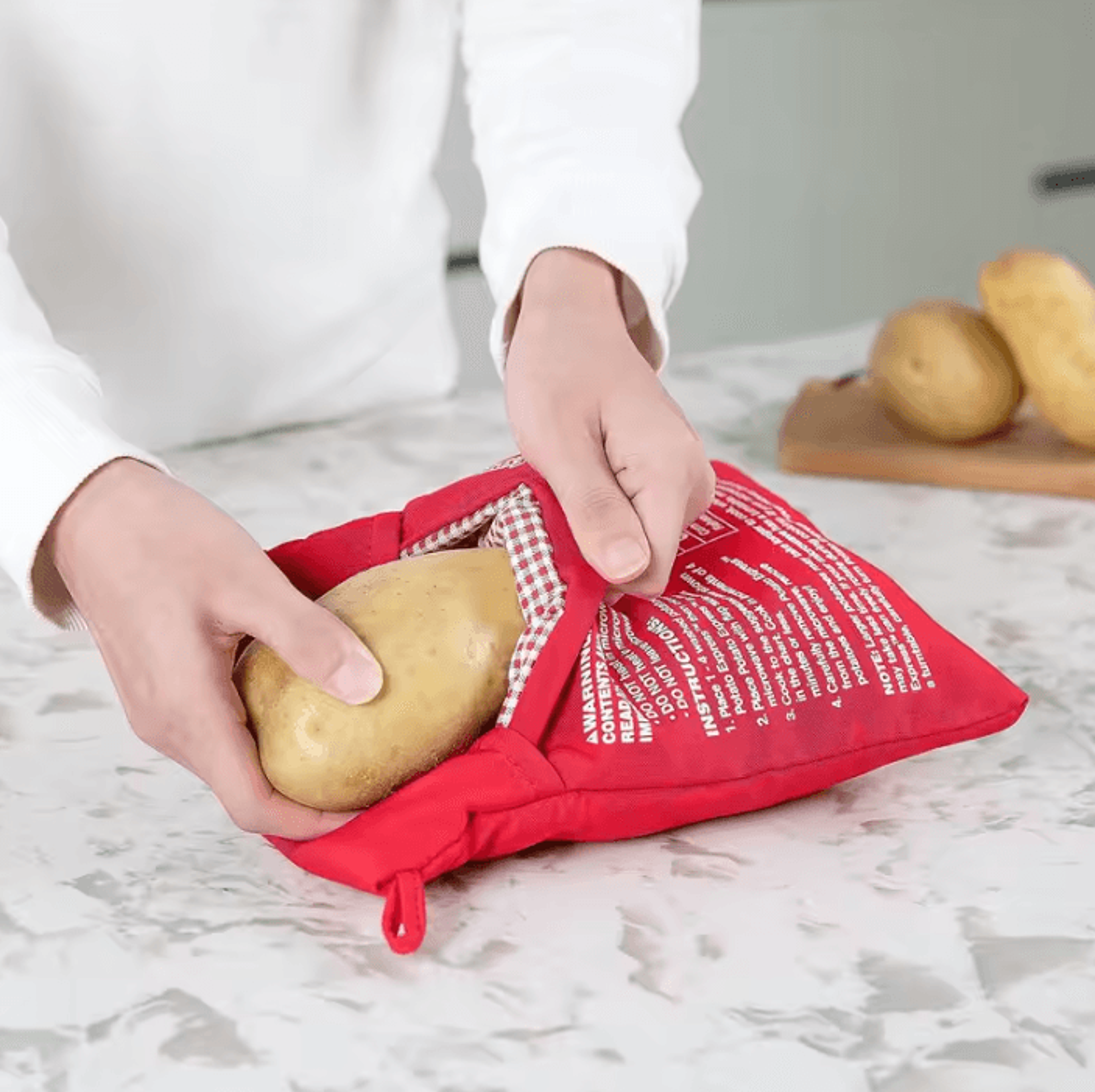 Reusable Microwave Potato Cooking Bag Quick Baked Potato Cooker Pouch For Easy Kitchen Meal Prepara 1