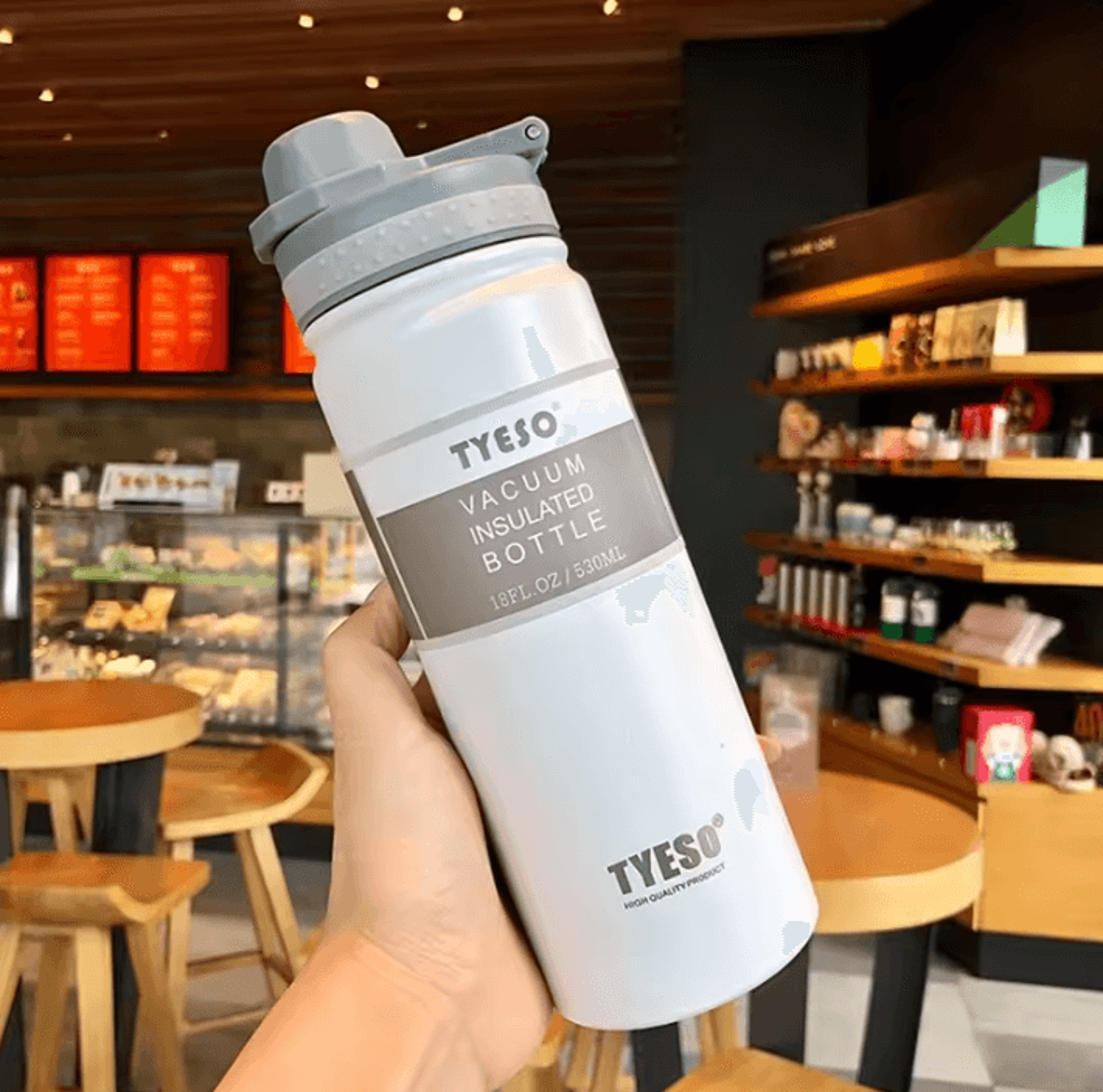 Tyeso 750ML Stainless Steel Vacuum Insulated Water Bottle Portable Thermos Flask For Travel Coffee  6