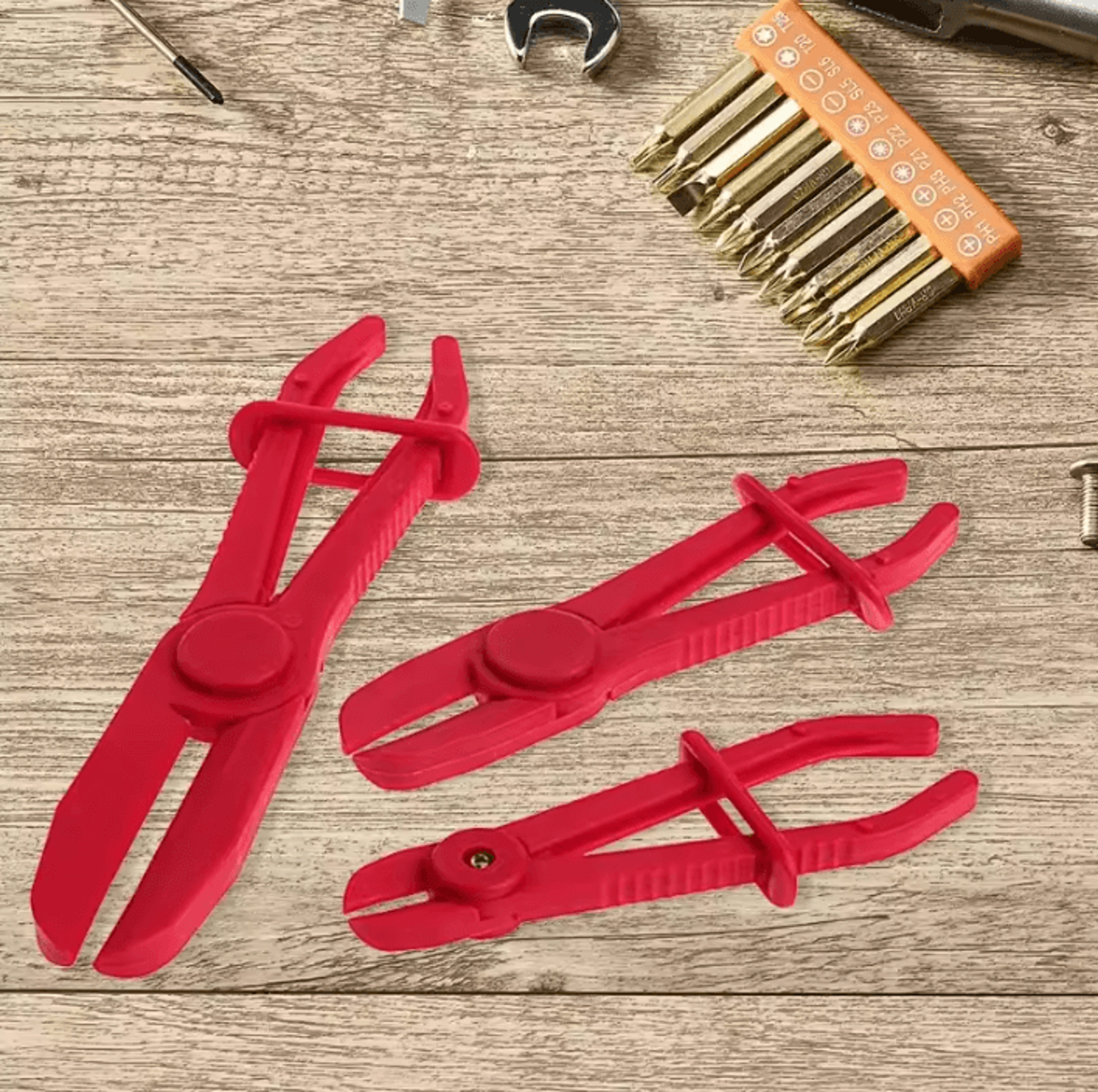 3PCS Hose Clamp Pliers Set Automotive Brake Fuel And Water Line Clamping Tools For Car Repair 5