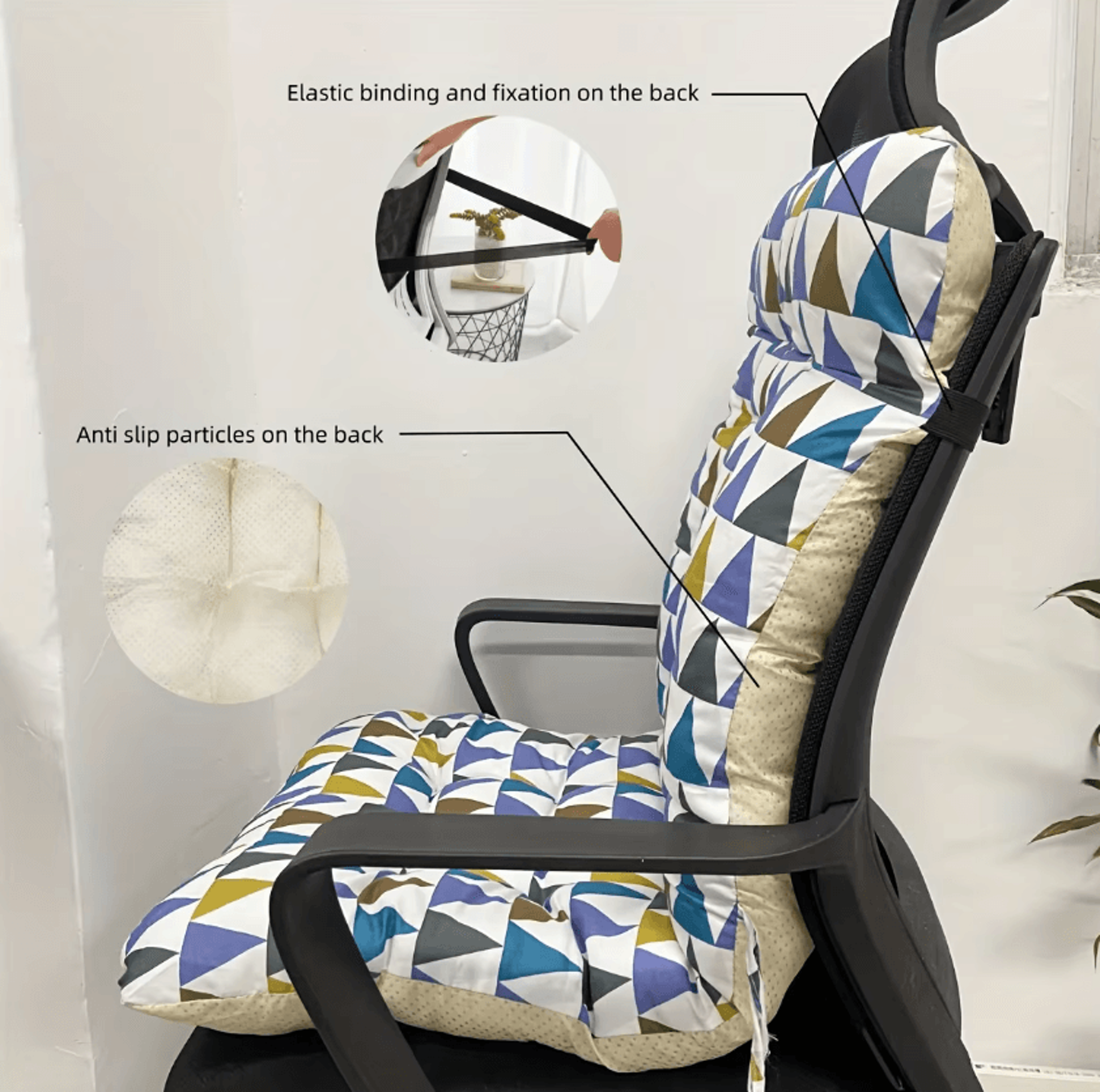 Ergonomic Seat Cushion With Integrated Backrest Support For Office Chair Home And Car Seating Comfo 0