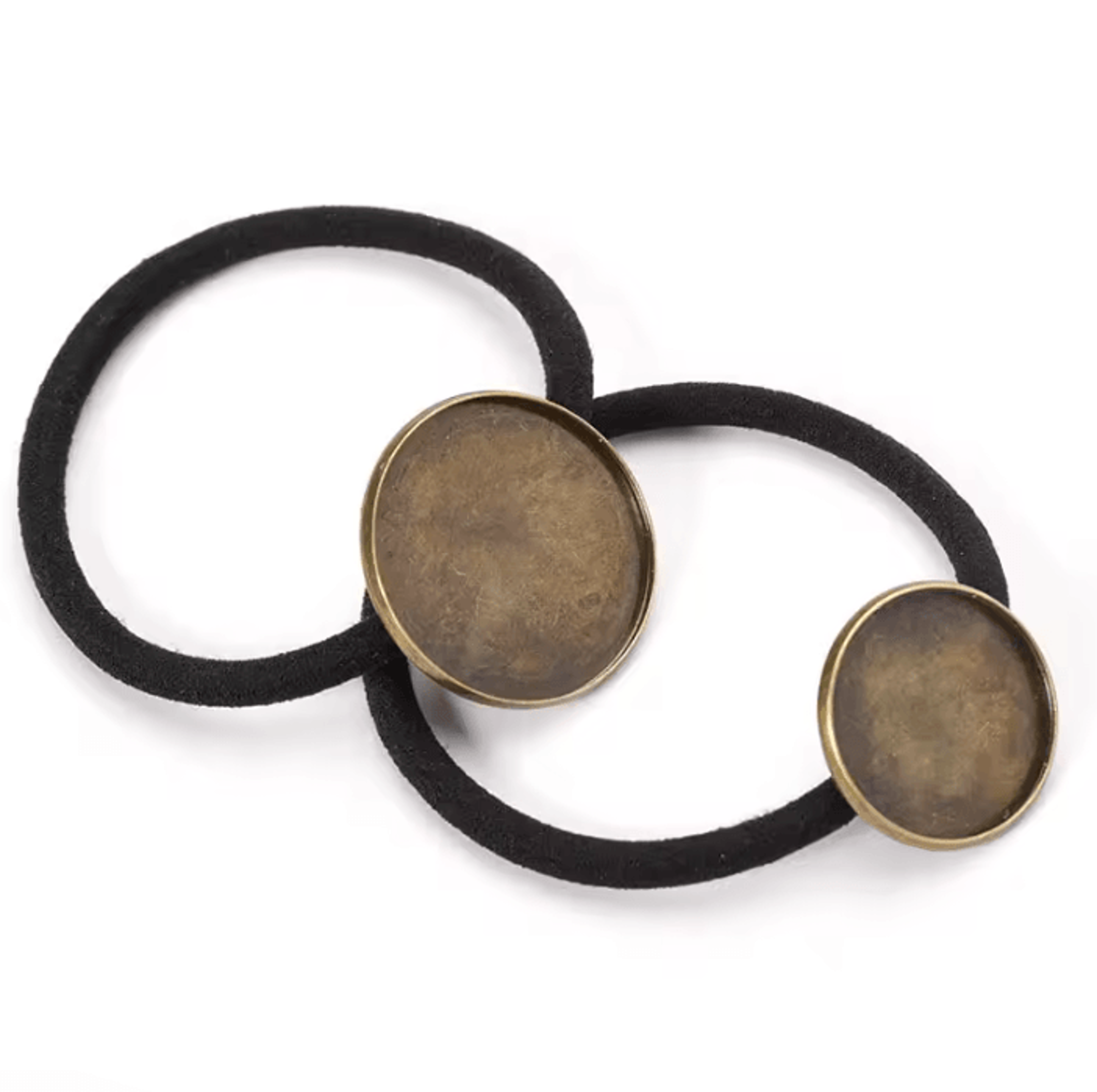10PCS Bouncy Scrunchie Base Rings Round Hair Accessory Brackets For DIY Hair Ties And Headwear Craf 3