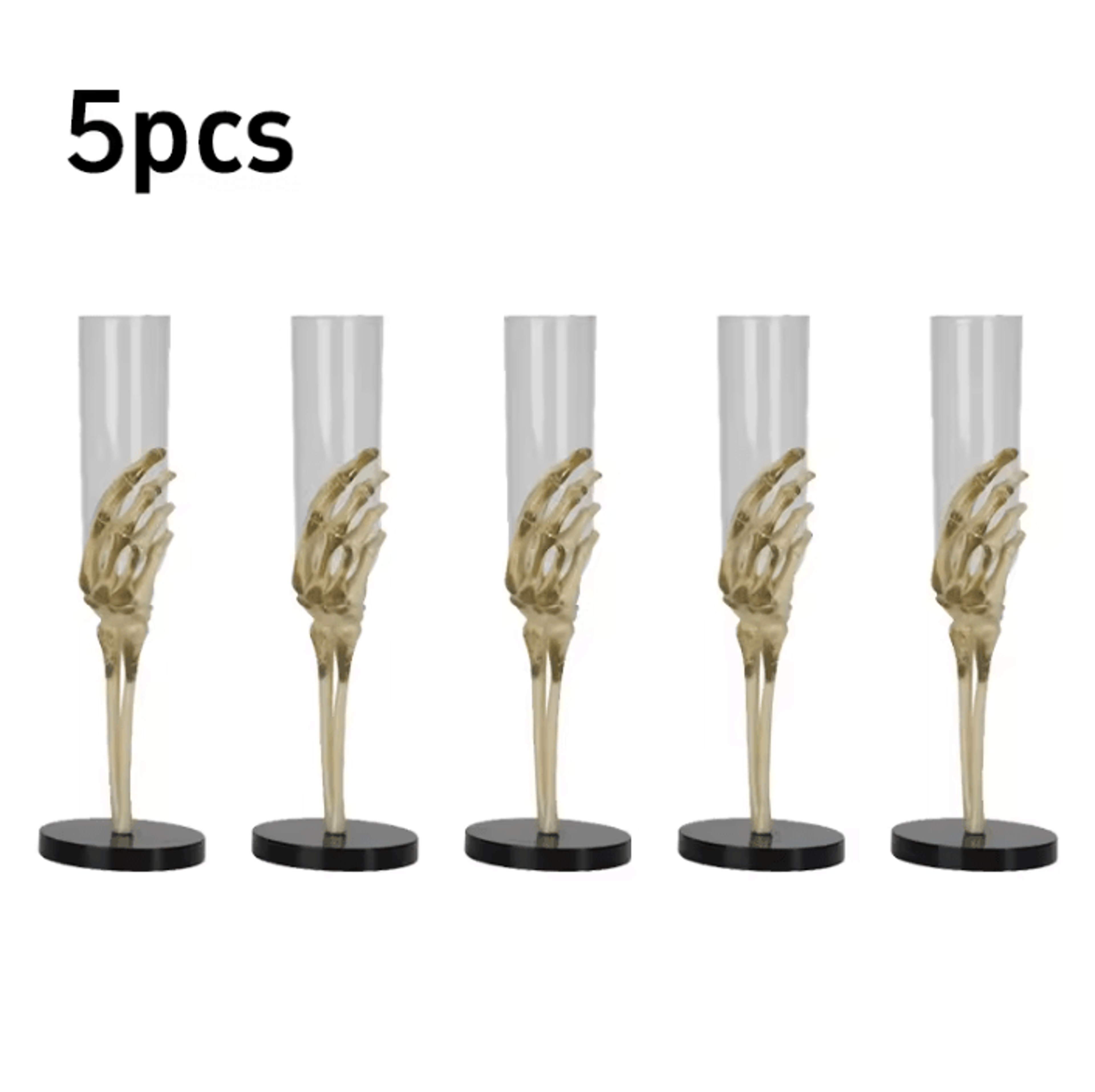 Halloween Skeleton Hand Champagne Flutes Spooky Plastic Party Glasses For Haunted House And Gothic  6
