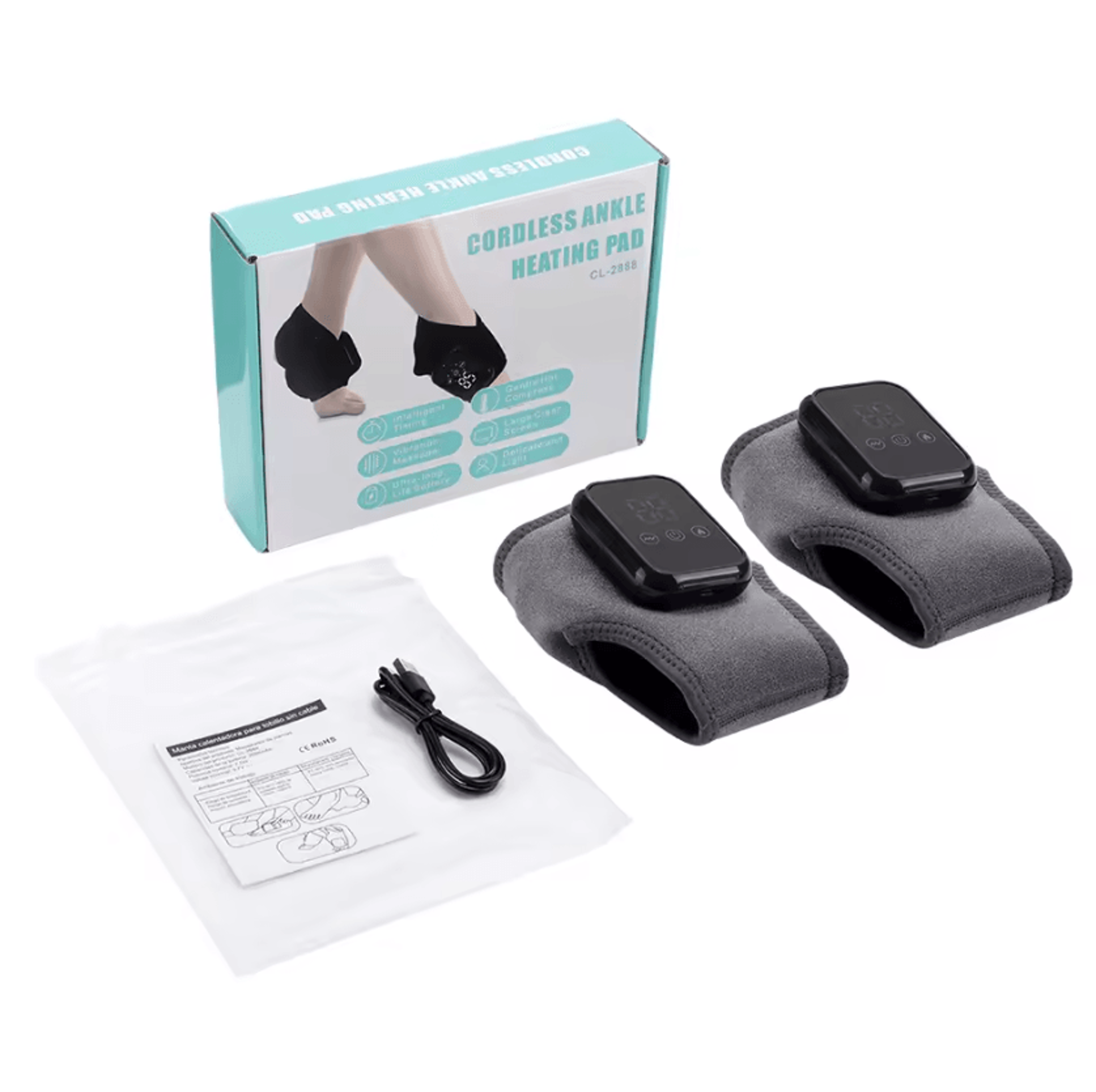 Electric Heated Ankle Massager With Vibration Hot Compress Foot Wrap For Relaxation And Everyday Co 5
