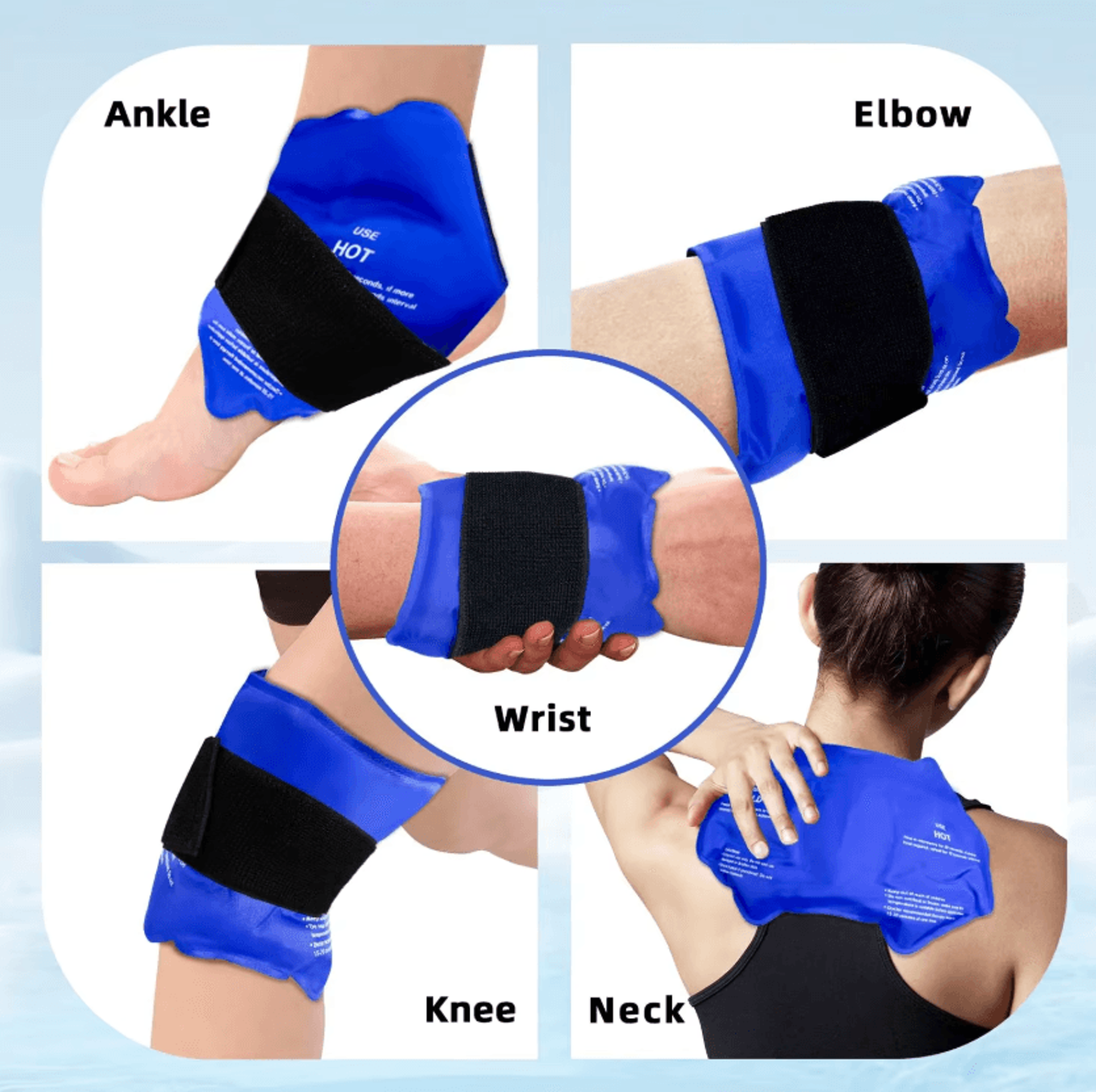 Reusable Ankle Ice Pack Wrap Hot And Cold Gel Compress Brace For Sports Recovery And Ankle Comfort 3