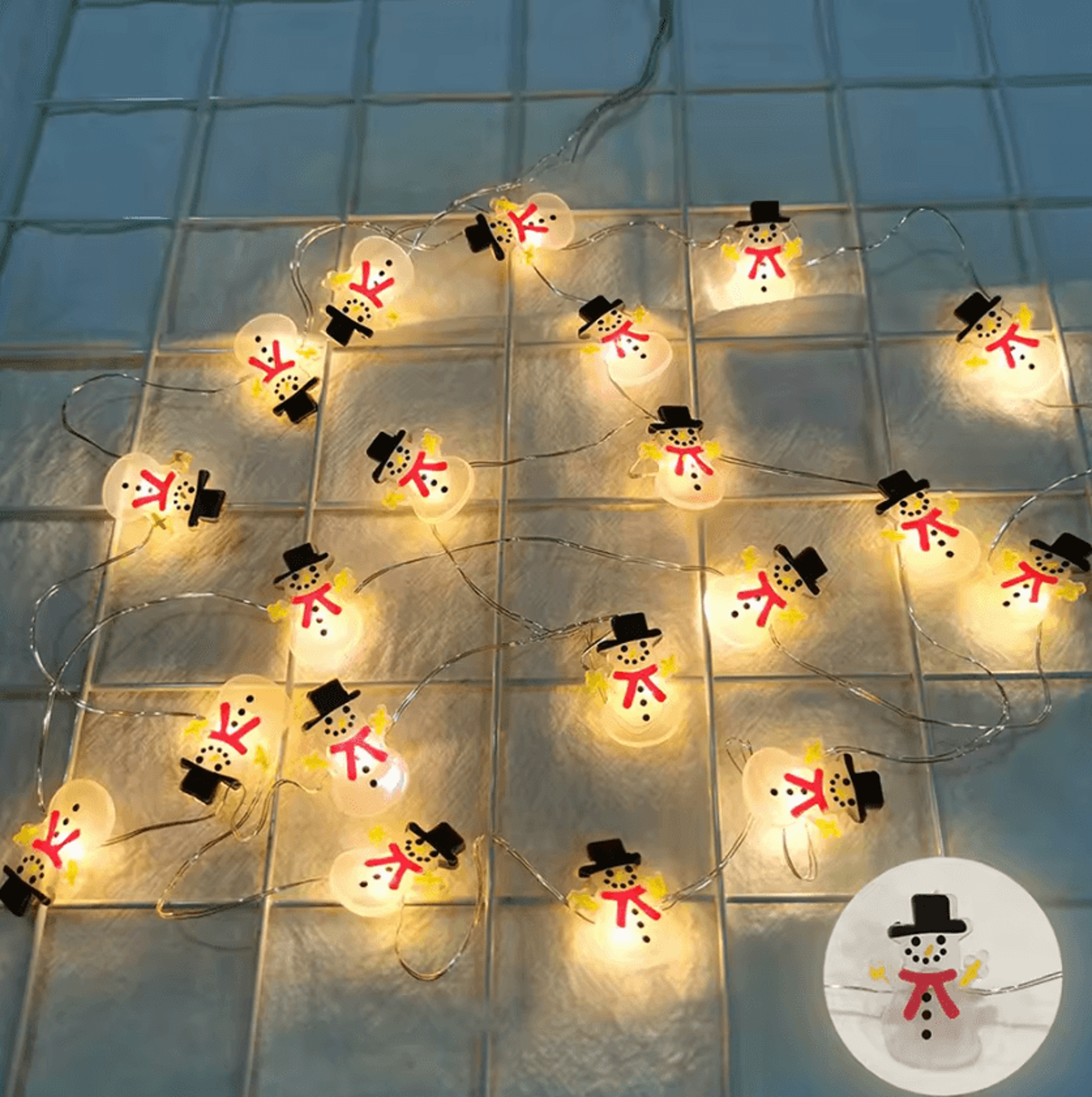 Runtowo Santa Claus Snowman LED String Lights Festive Christmas Tree Decorations For Home And Holid 3
