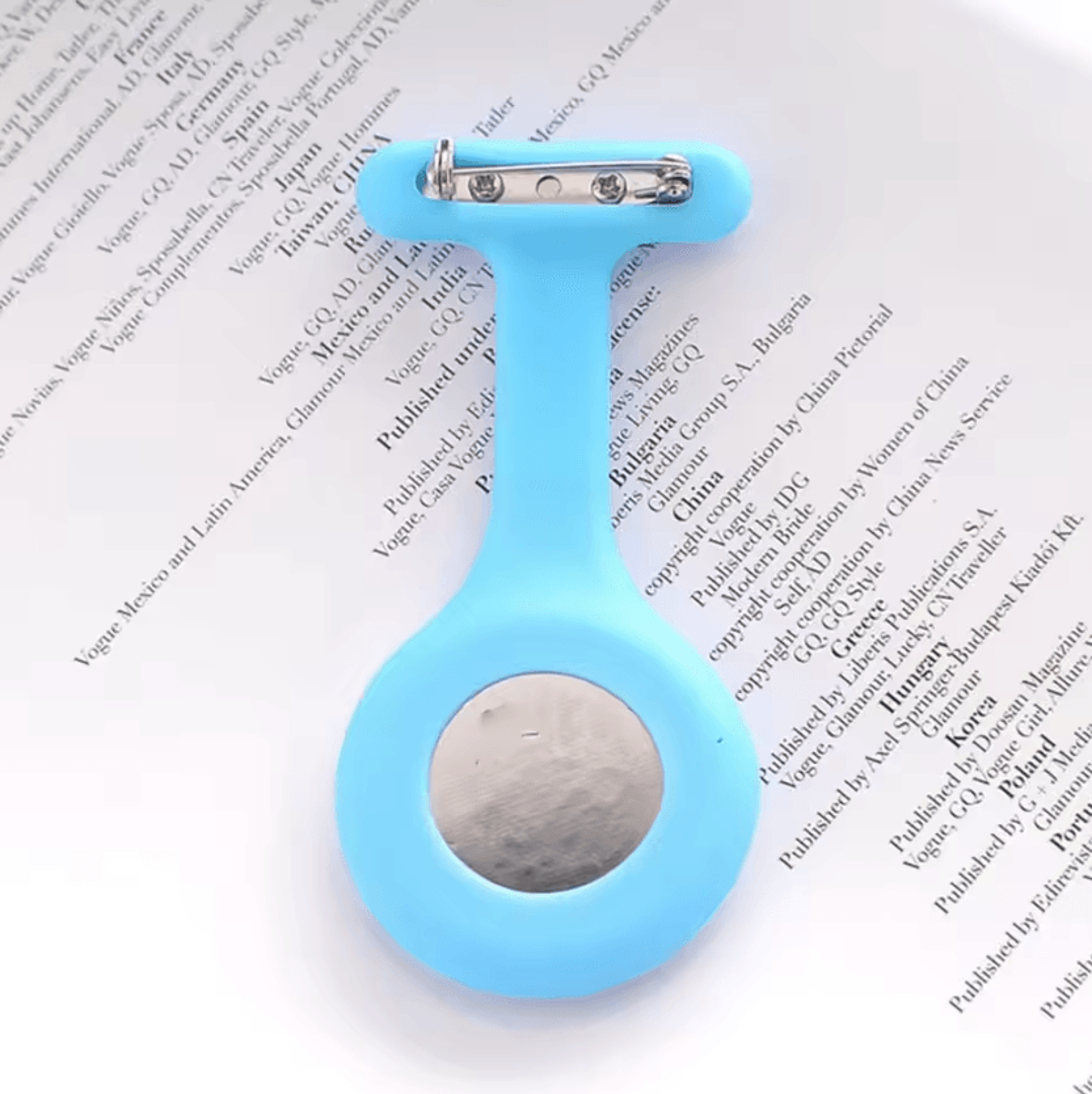 Mini Silicone Nurse Pocket Watch With Brooch Pin Compact Clip On Fob Watch For Healthcare Workers A 2