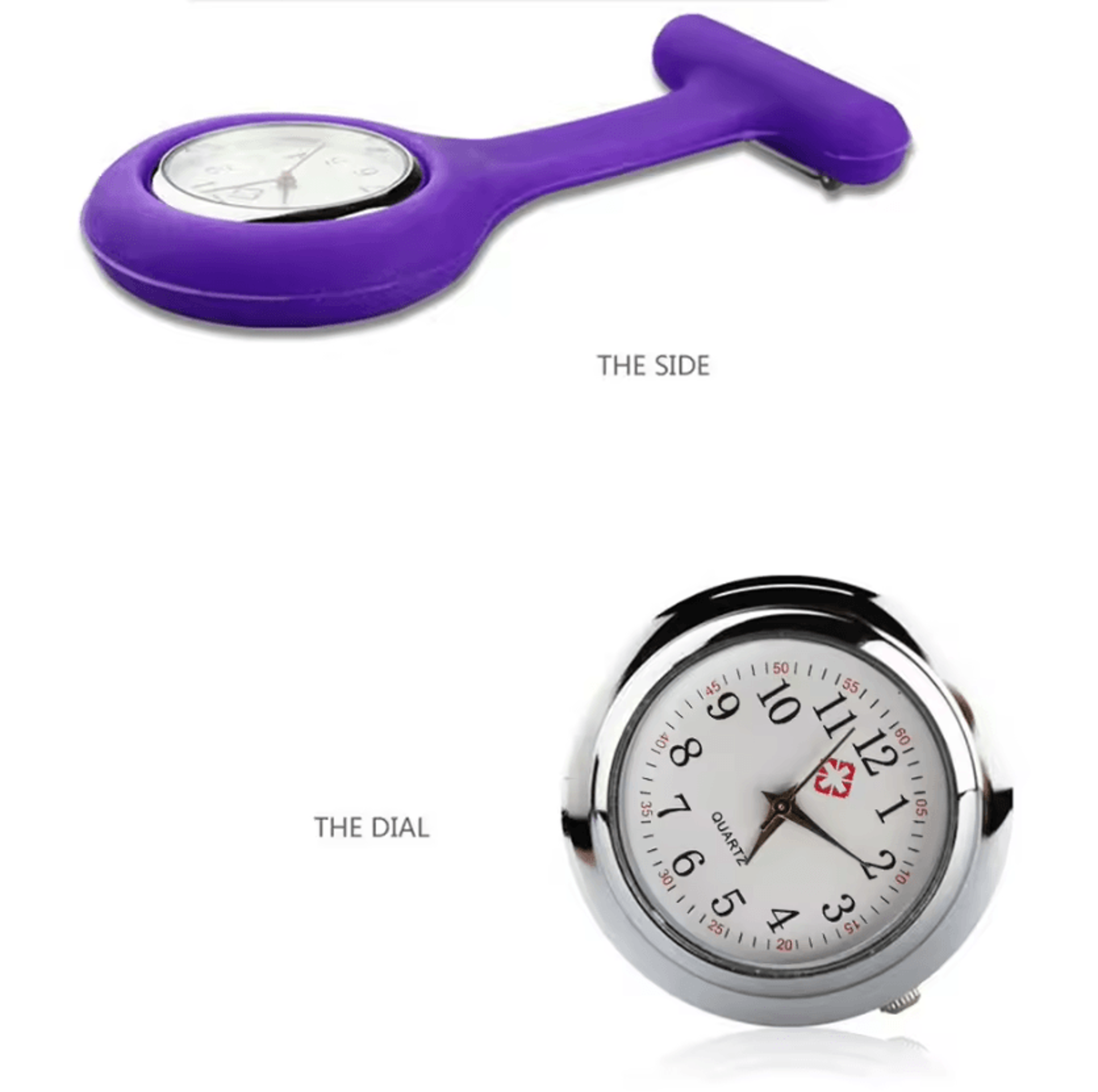 Fashion Silicone Nurse Fob Watch With Brooch Pin Portable Medical Pocket Watch For Doctors And Heal 1