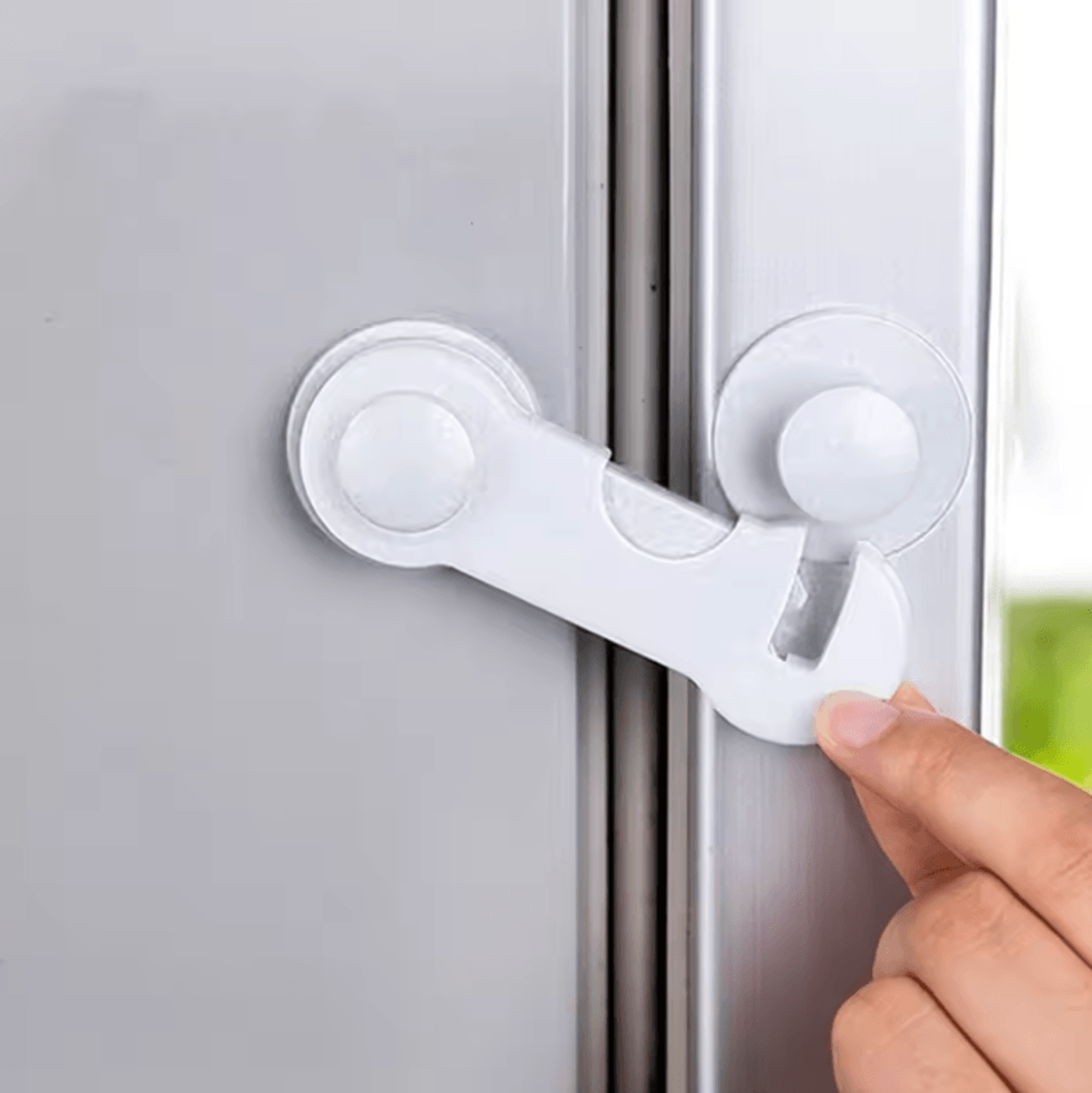 Self Adhesive Refrigerator Door Lock Child Safety Fridge Freezer Latch For Home Kitchen And Cabinet 2