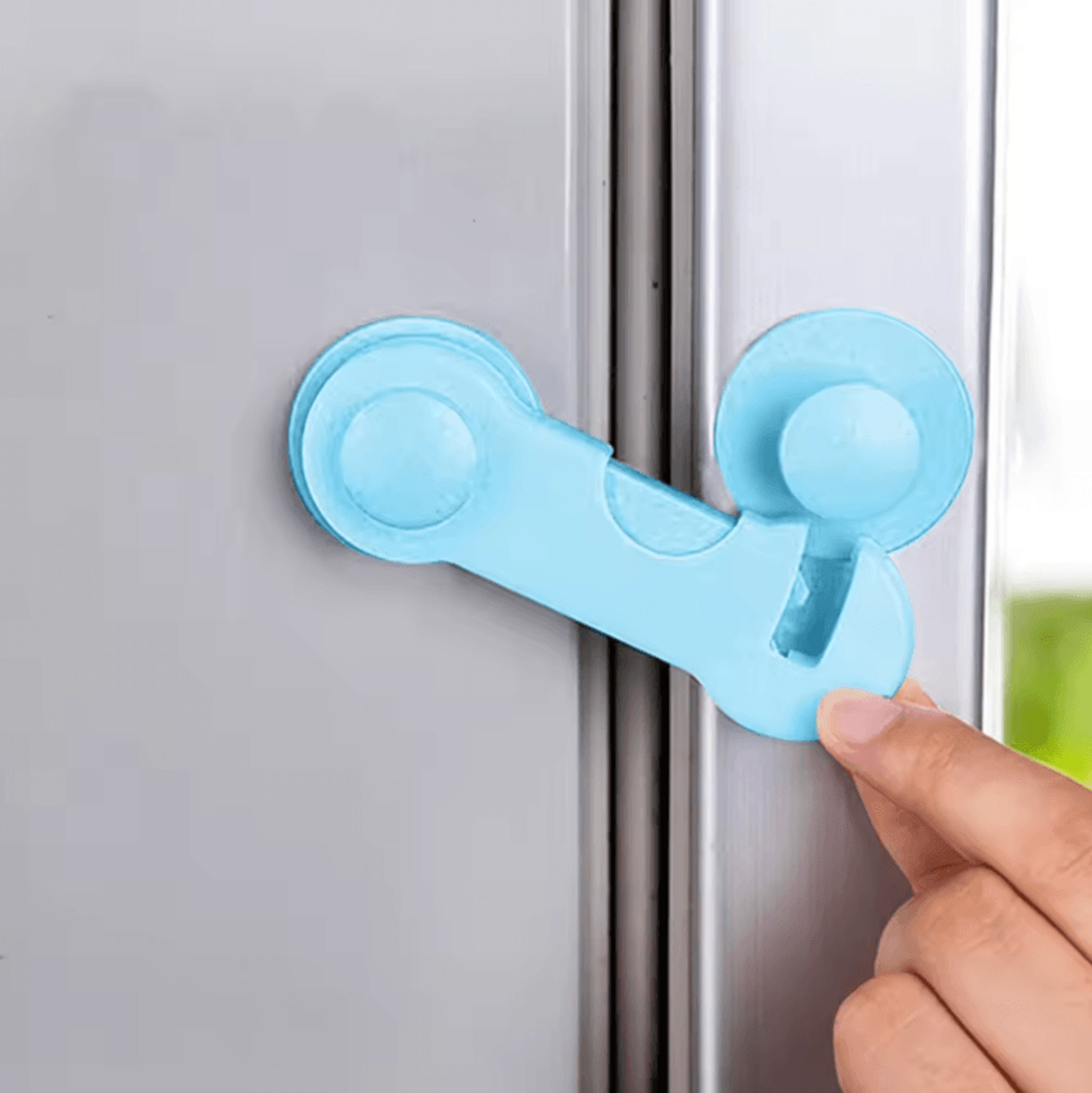 Self Adhesive Refrigerator Door Lock Child Safety Fridge Freezer Latch For Home Kitchen And Cabinet 4