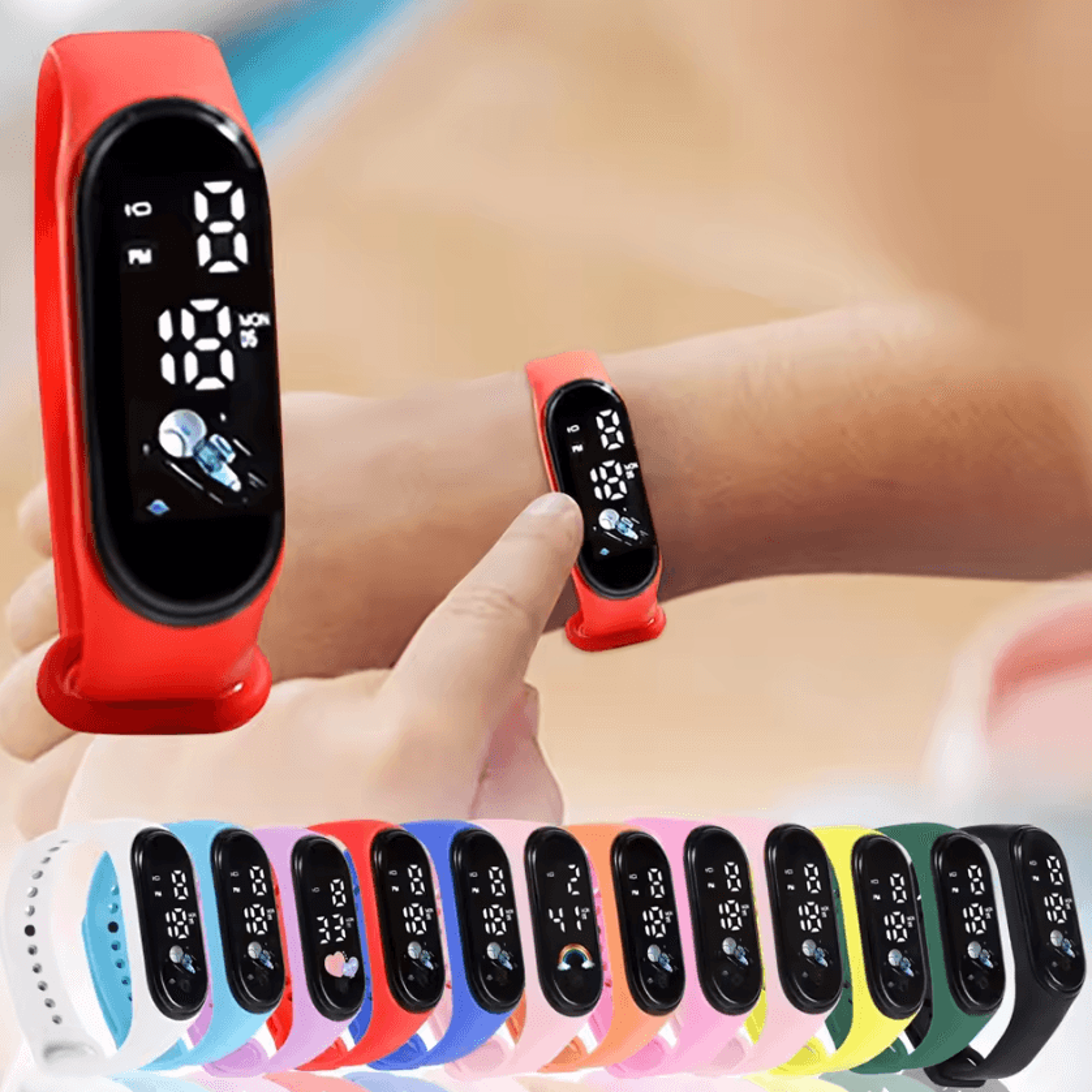 Cartoon LED Digital Kids Watch Cute Bracelet Wristwatch With Time And Month Display For Boys And Gi 0
