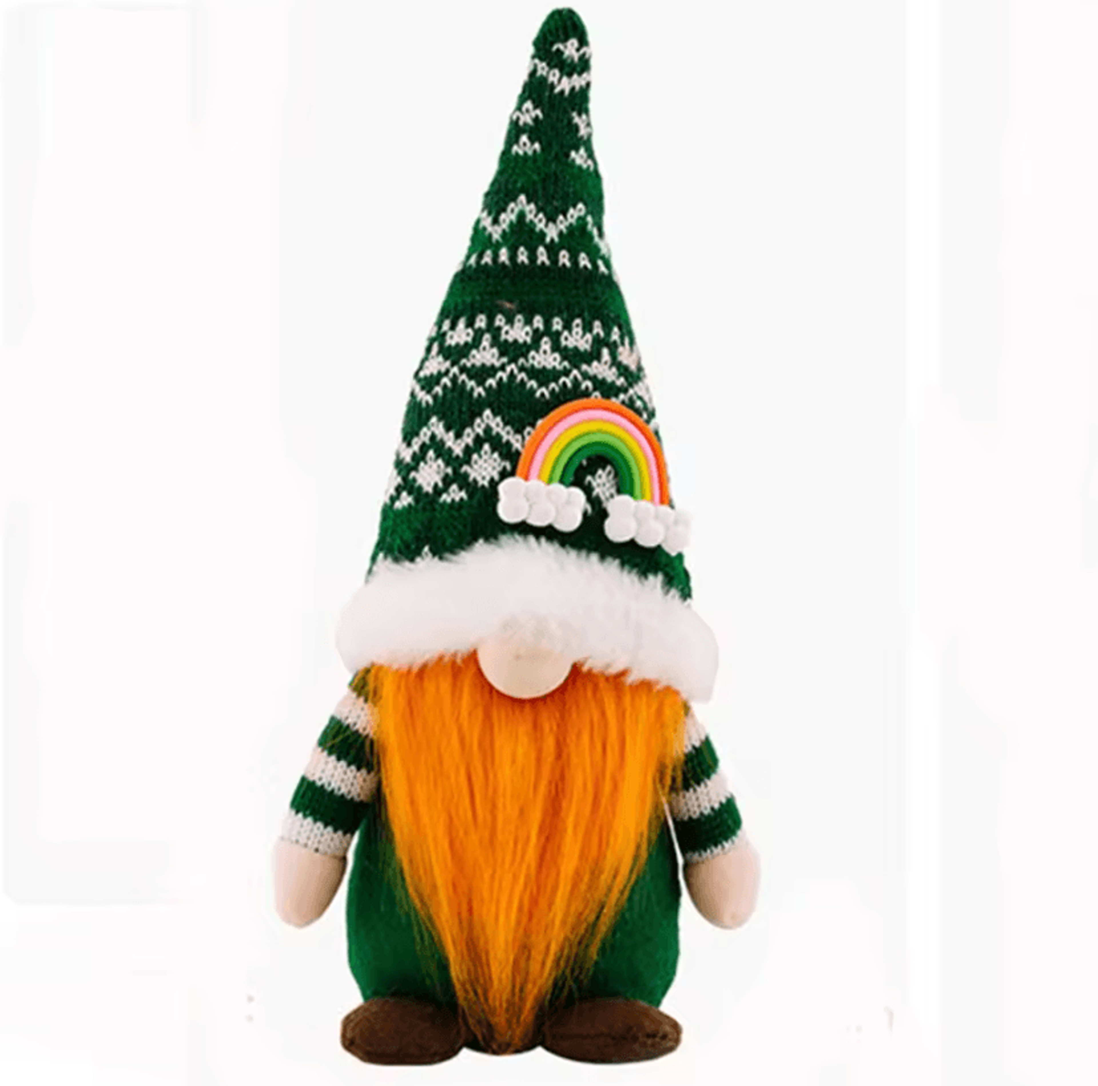 Cute Green Faceless Gnome Figurine St Patricks Day Irish Leaf Ornament For Home Table And Holiday D 3