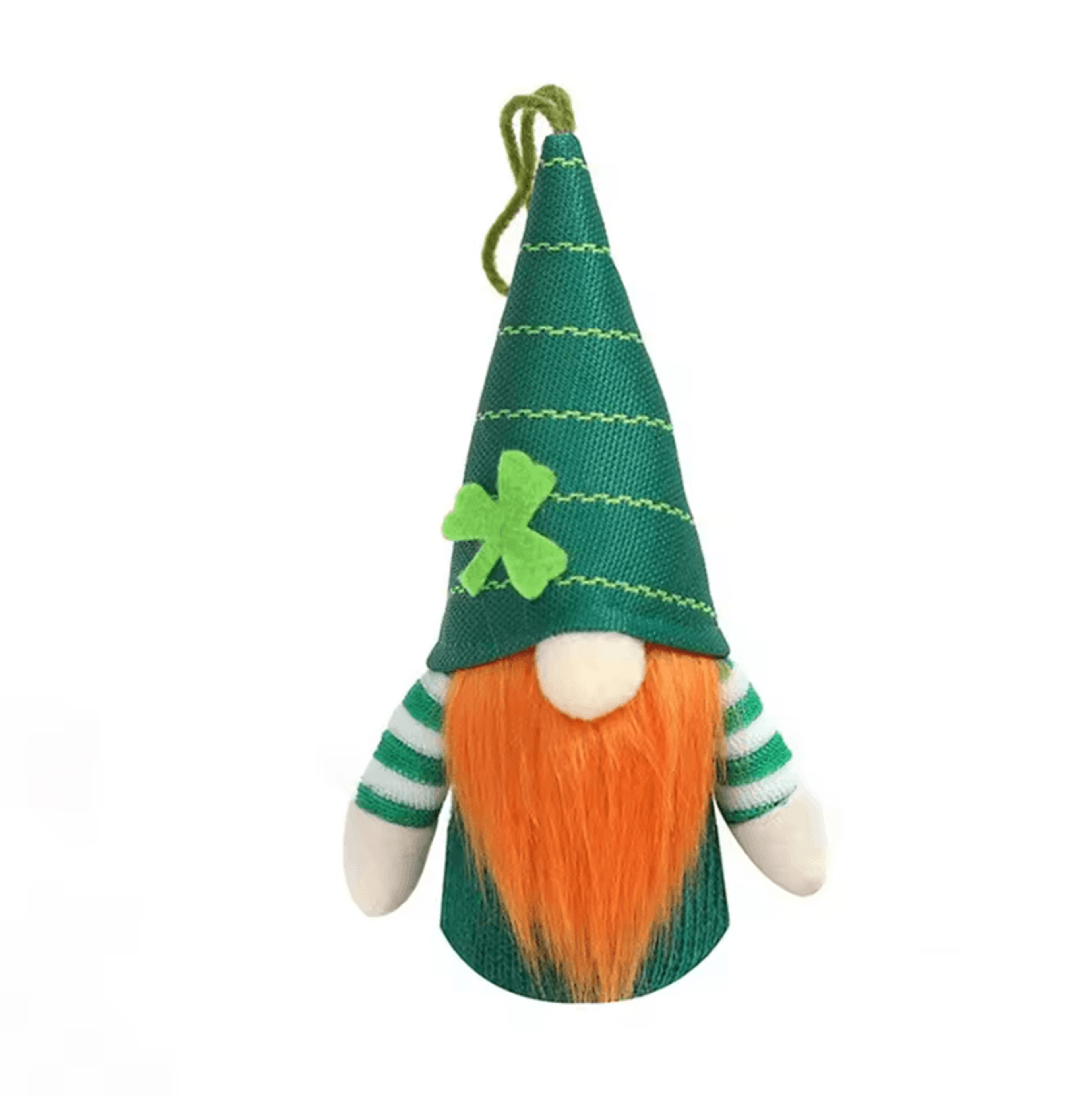 Cute Green Faceless Gnome Figurine St Patricks Day Irish Leaf Ornament For Home Table And Holiday D 7