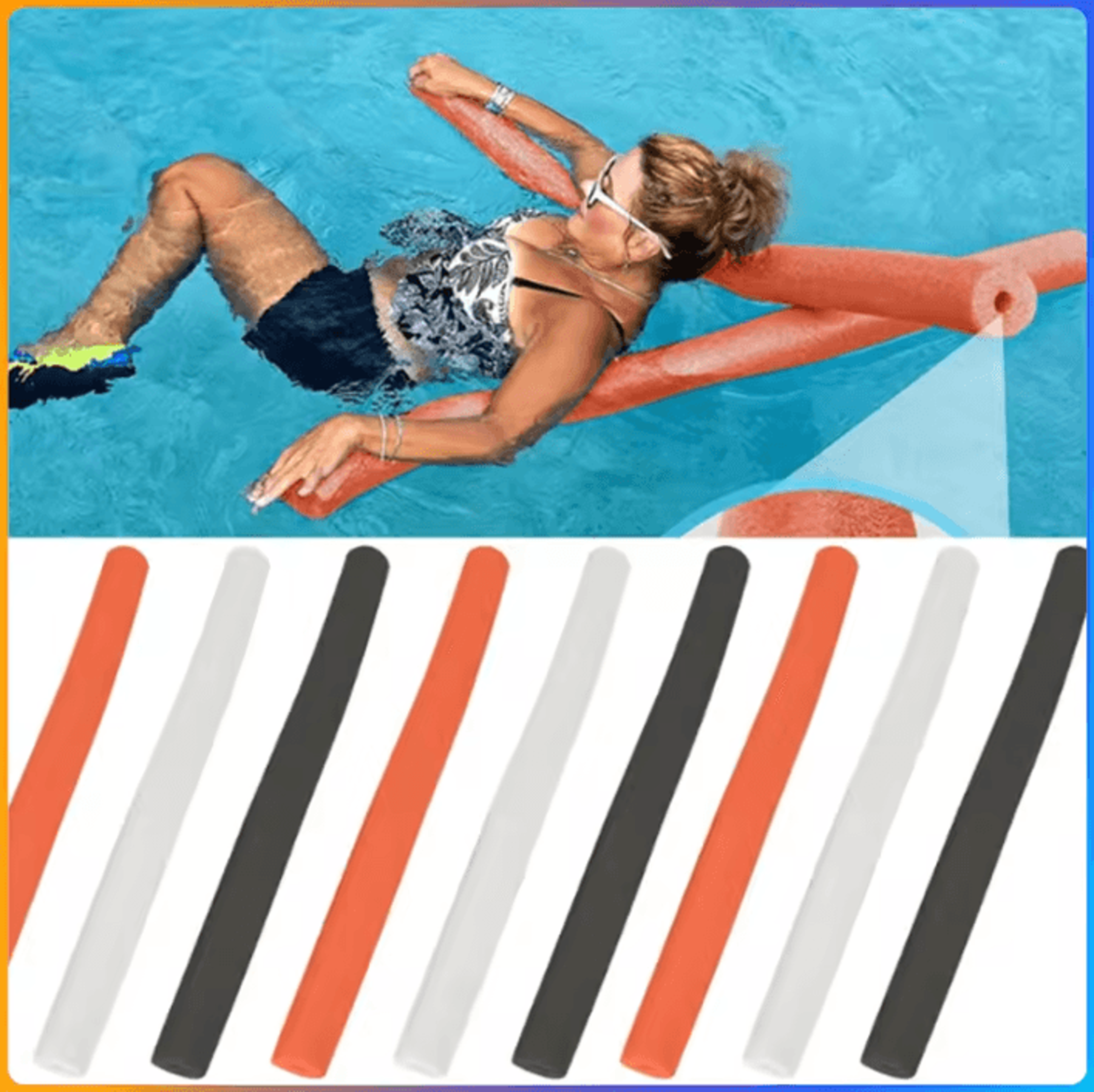 Hollow Foam Swimming Pool Noodle Lightweight Floating Stick For Kids Swim Training And Water Games 0