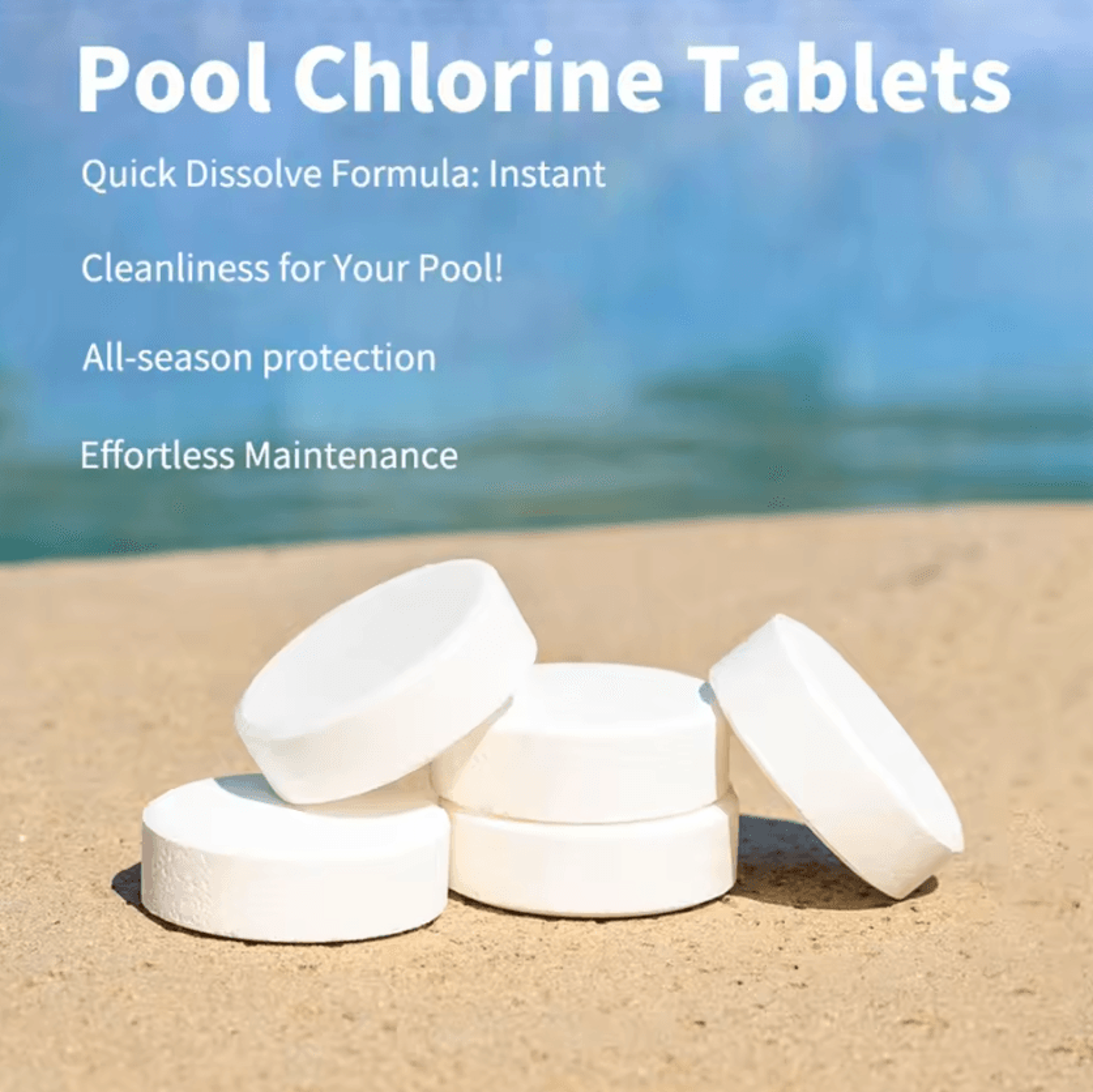 24 Piece Swimming Pool Sanitizer Tablets Chlorine Bromine Water Treatment Tablets For Spa And Pool  1