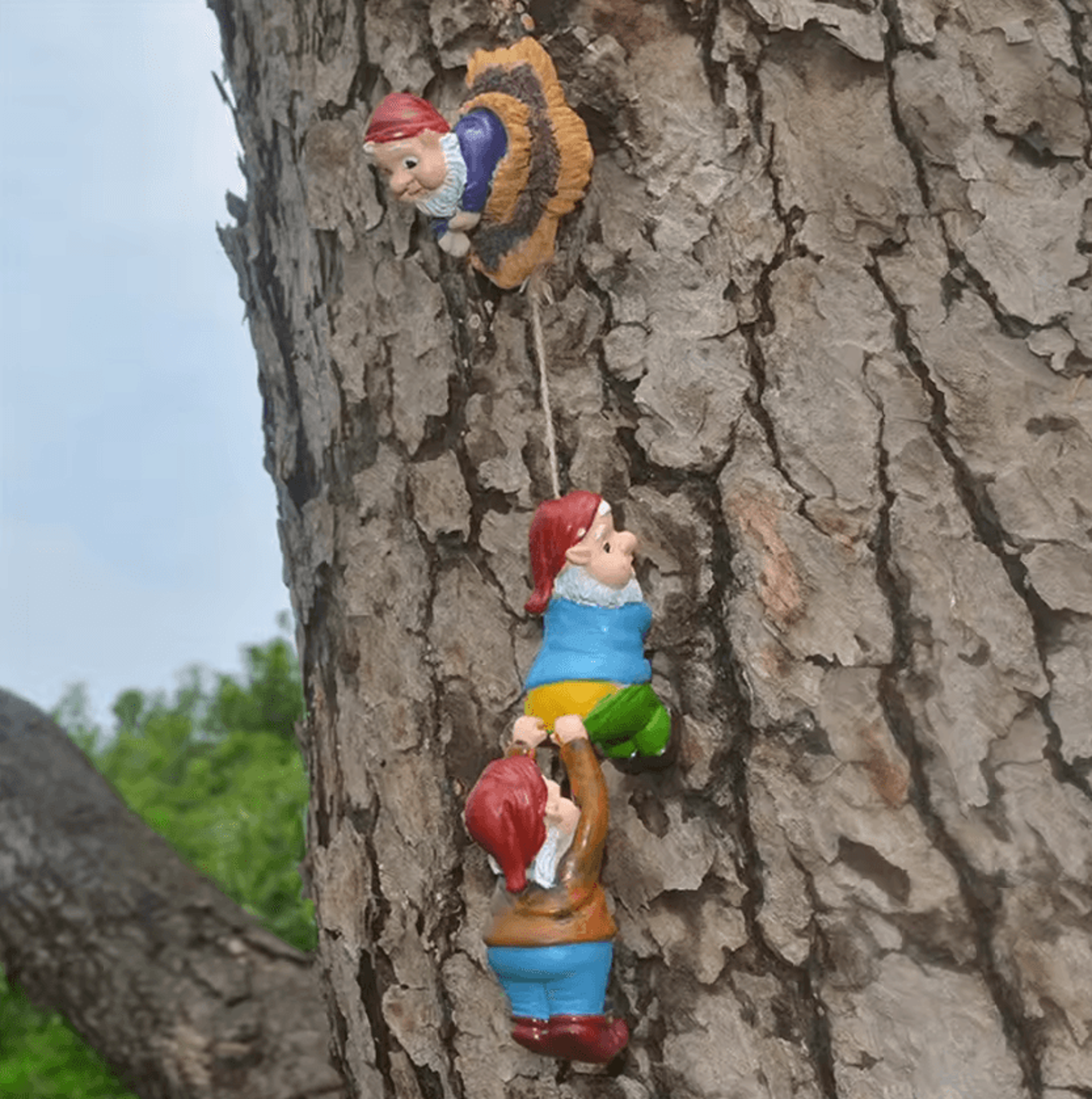 Climbing Garden Gnome Resin Figurine Whimsical Dwarf Sculpture For Outdoor Yard Patio And Home Deco 5