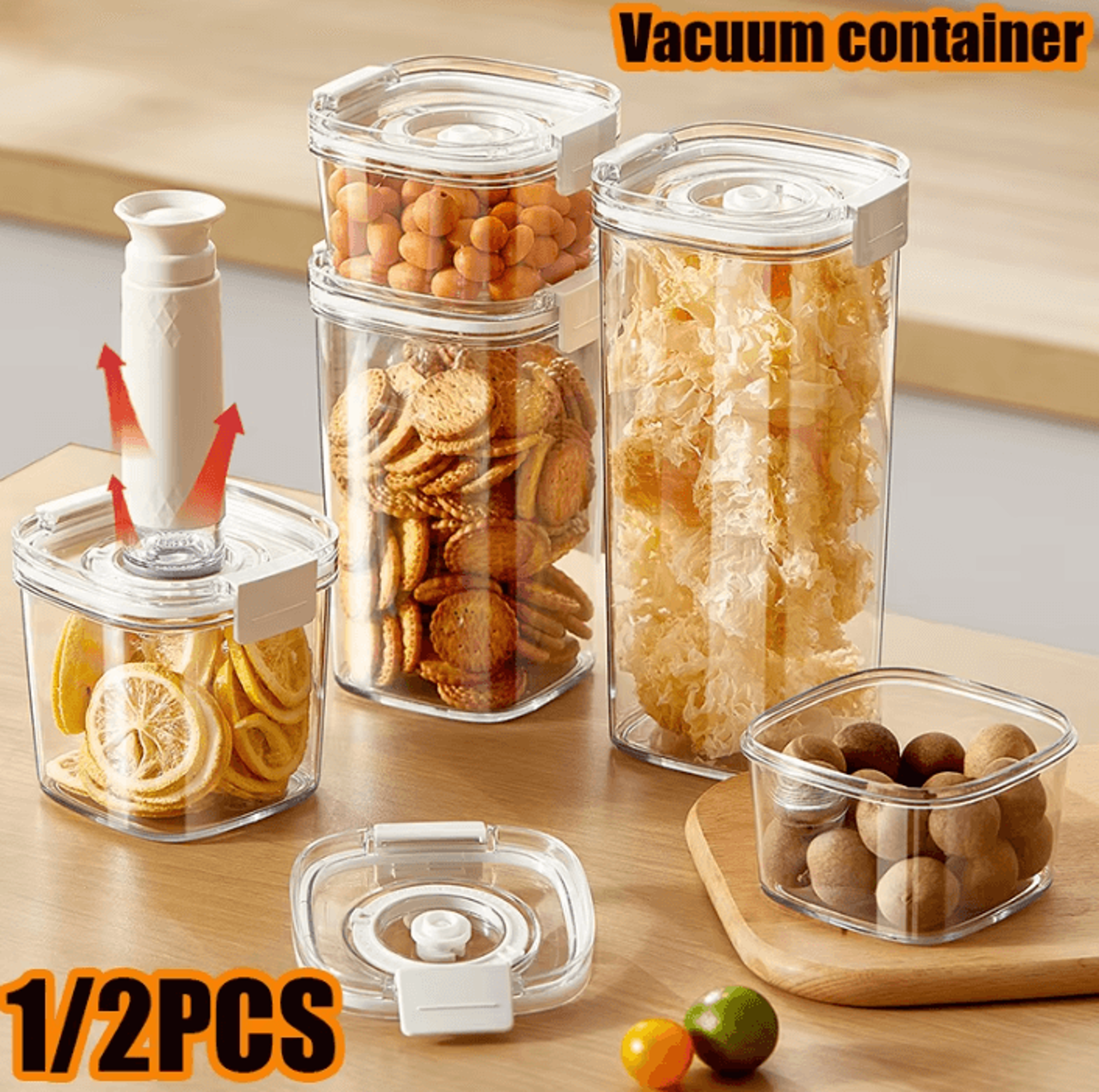 Electric Vacuum Sealed Food Storage Container Moisture Resistant Coffee Bean Jar For Rice Cereals A 0