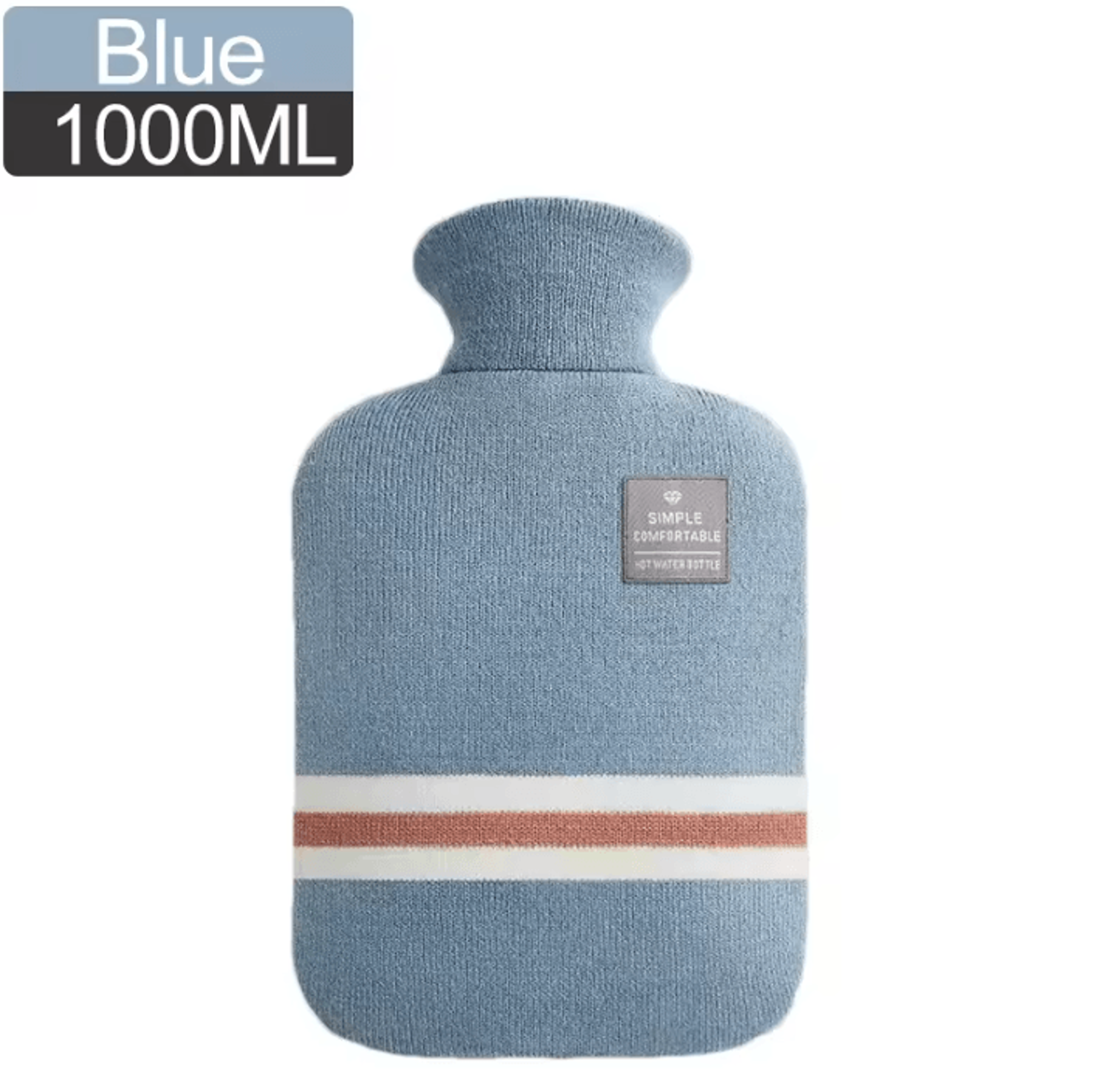 Hot Water Bottle With Knitted Cover Reusable Warm Water Bag For Hands Belly And Winter Comfort 3