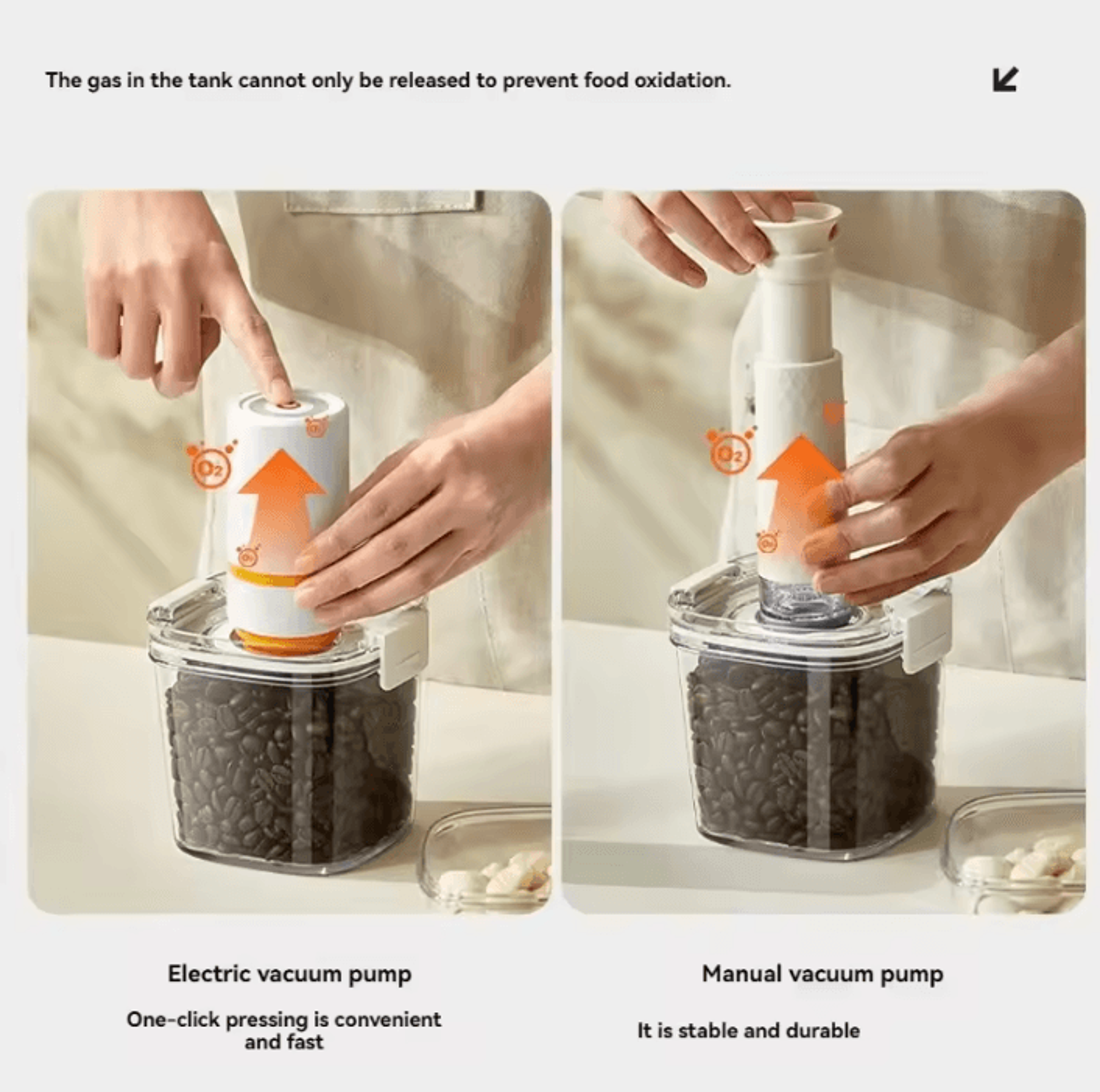 Electric Vacuum Sealed Storage Jar Airtight Coffee Bean Container For Tea Rice Cereals And Kitchen  1