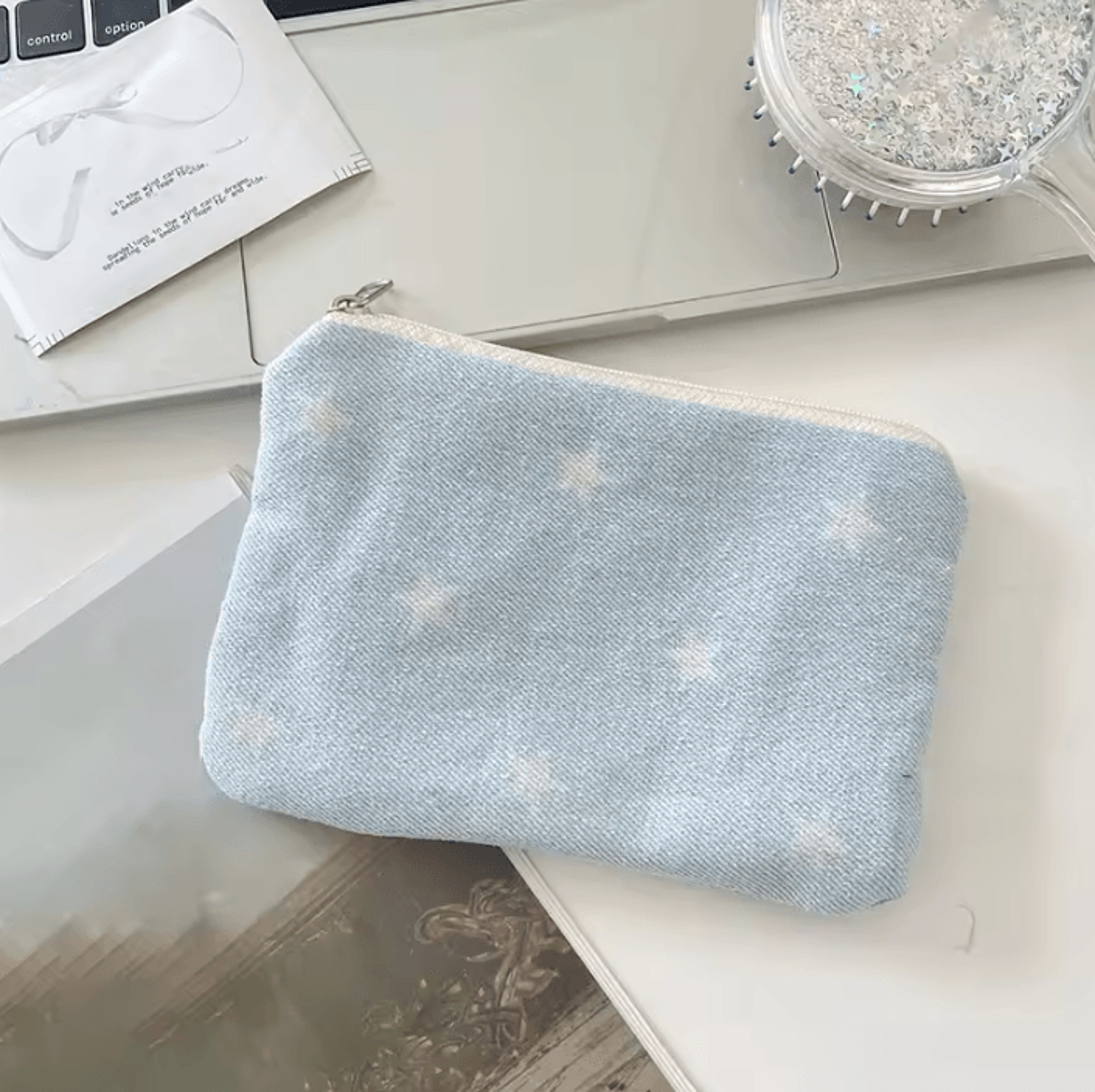 Star Print Zipper Coin Purse Portable Fabric Mini Wallet For Coins Lipstick Earbuds And Small Acces 5