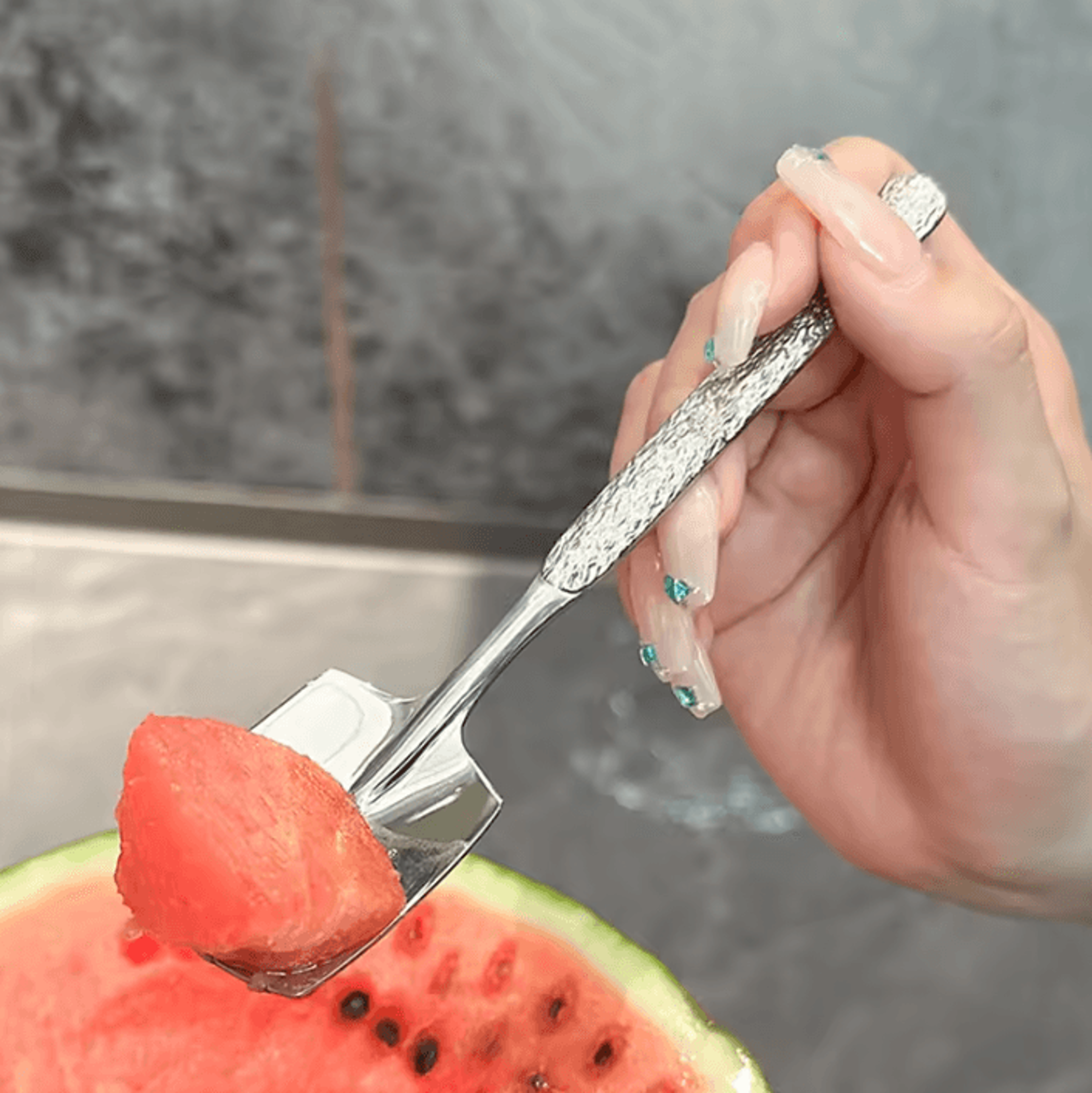 Creative Stainless Steel Shovel Spoon With Hammer Handle For Coffee And Desserts 1
